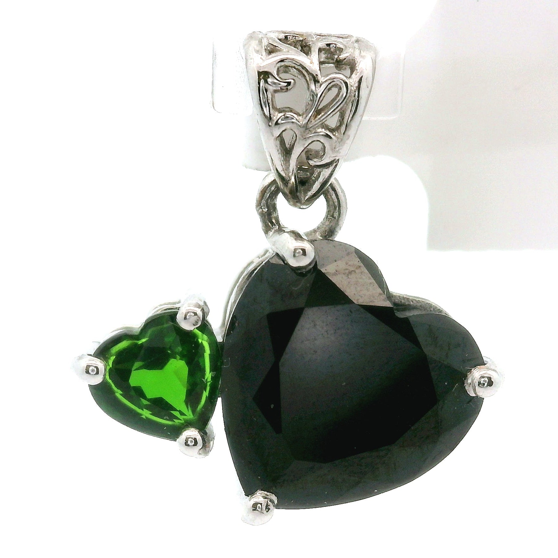 Double Heart Pendant .925 Silver for Harmony in Love