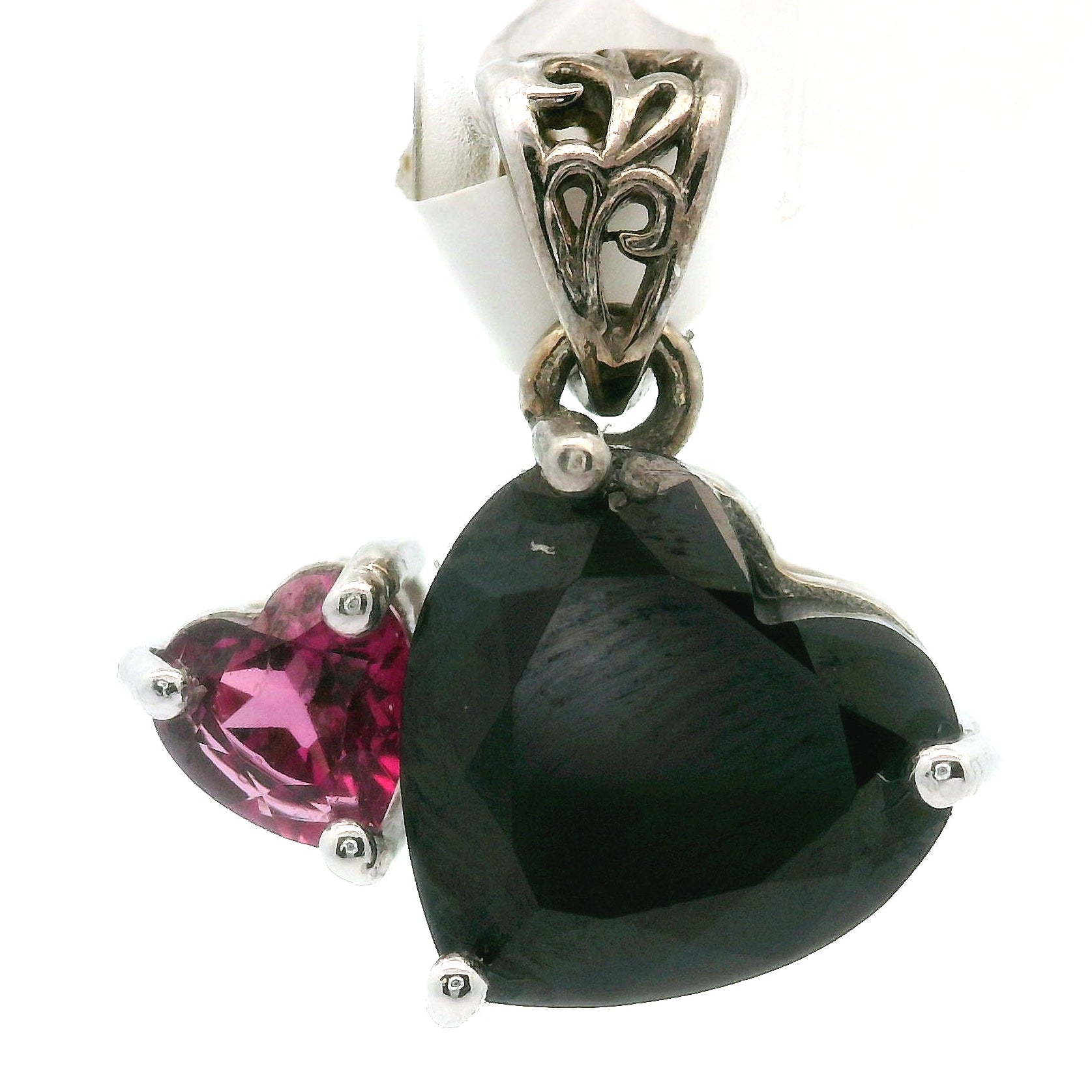 Double Heart Pendant .925 Silver for Harmony in Love