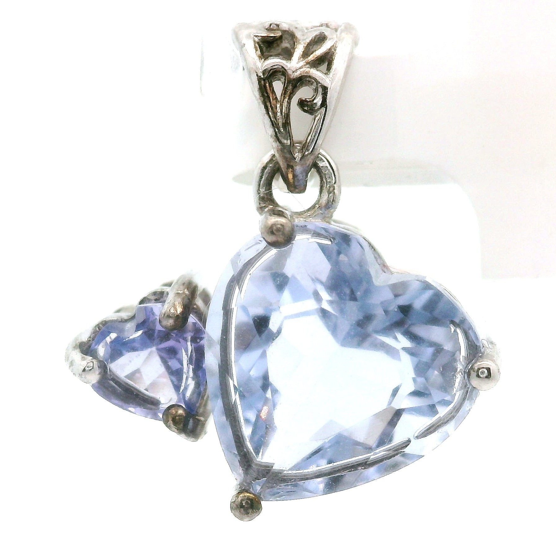 Double Heart Pendant .925 Silver for Harmony in Love