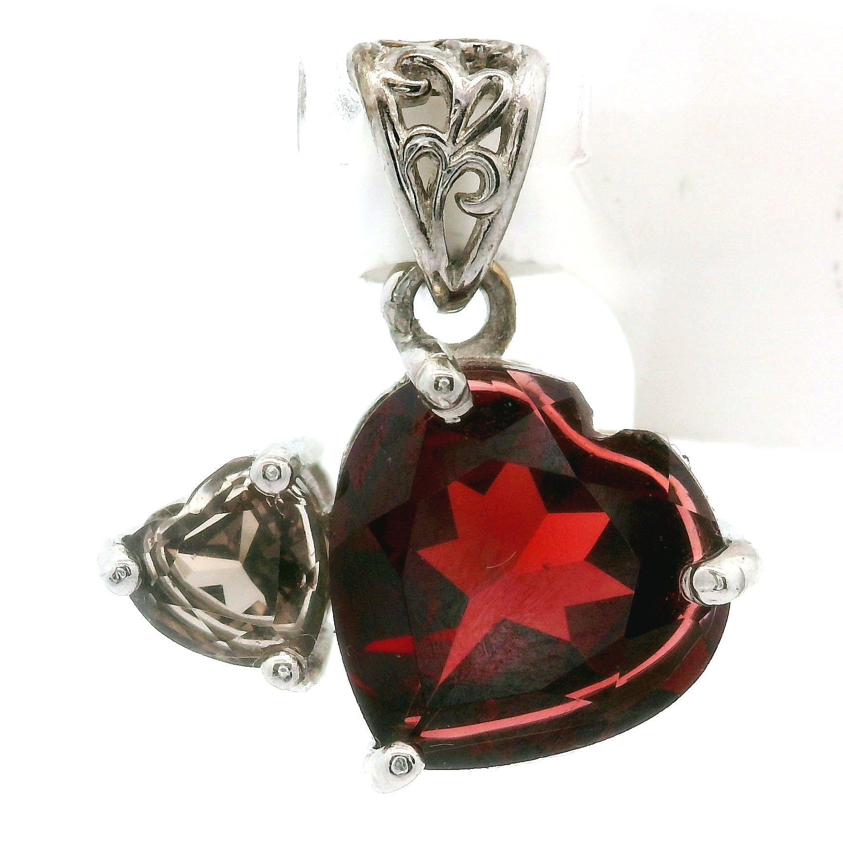 Double Heart Pendant .925 Silver for Harmony in Love