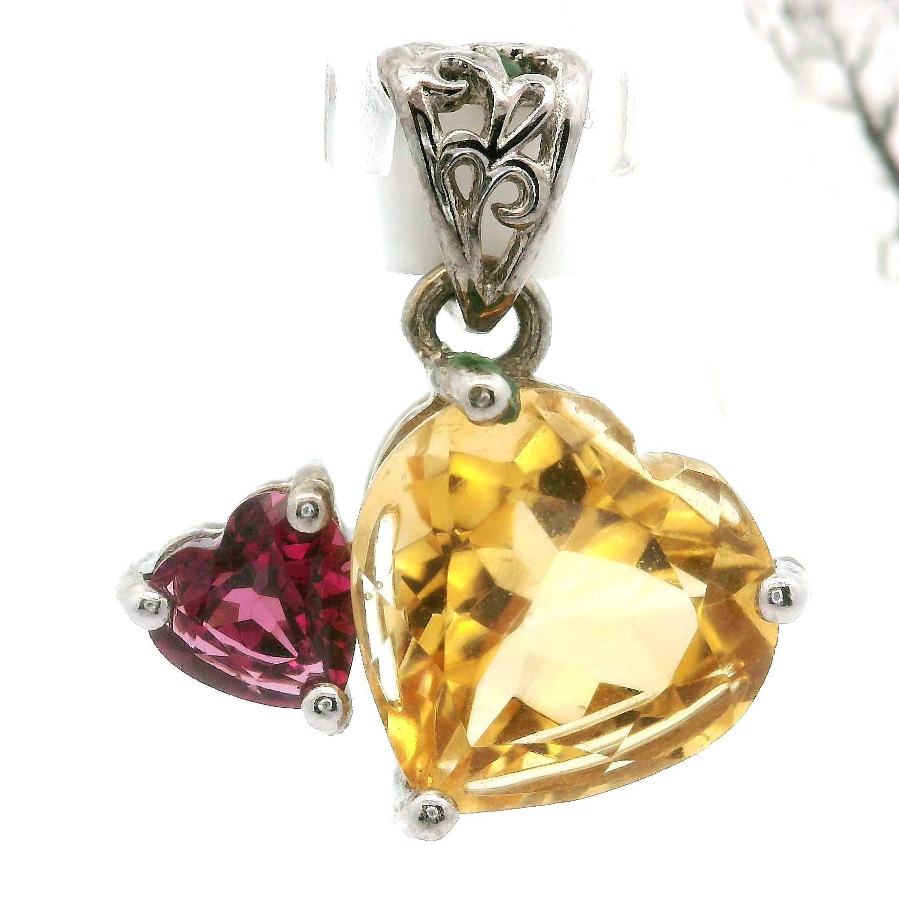 Double Heart Pendant .925 Silver for Harmony in Love