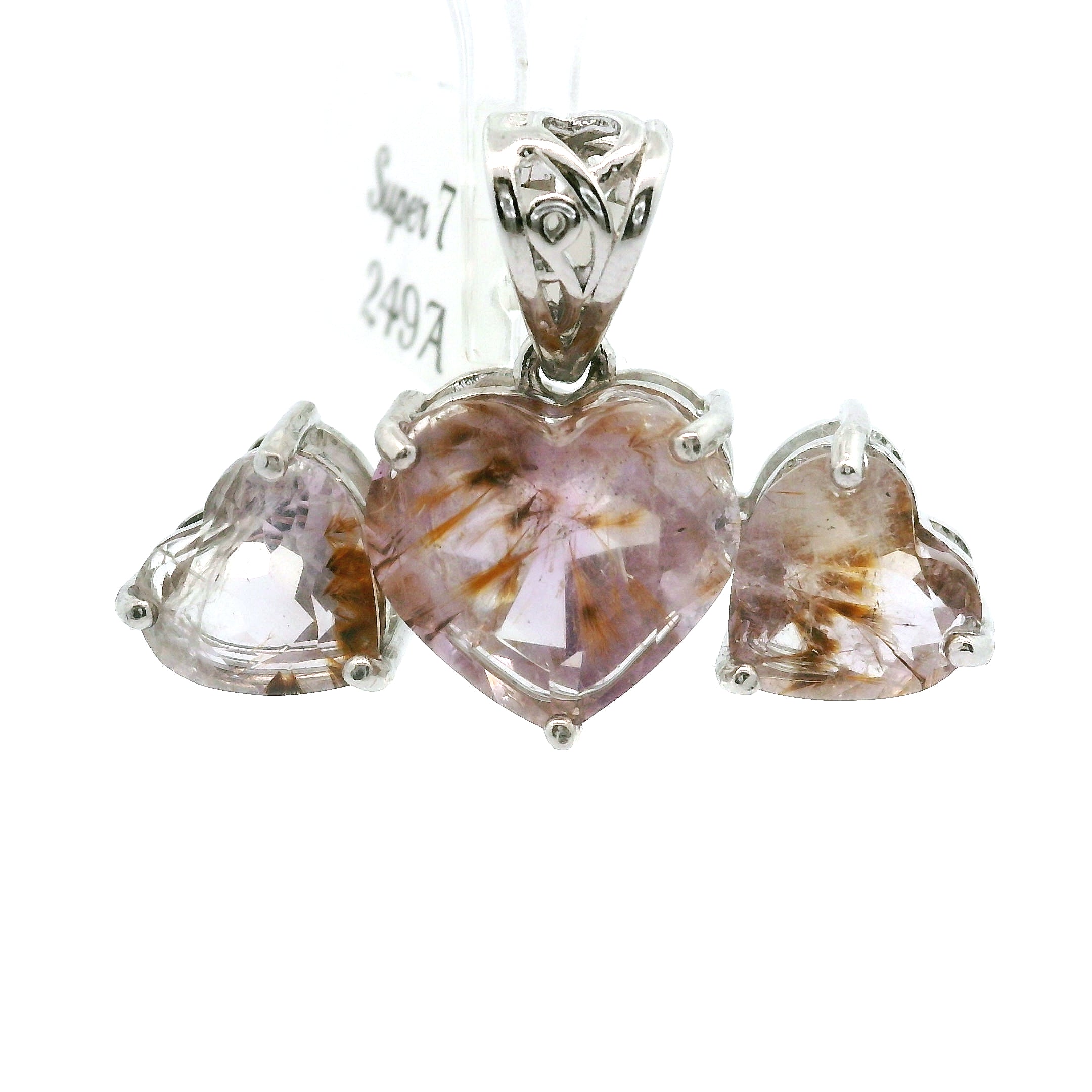Triple Stone Enchanting Crown Pendant .925 Silver for Embracing your Power