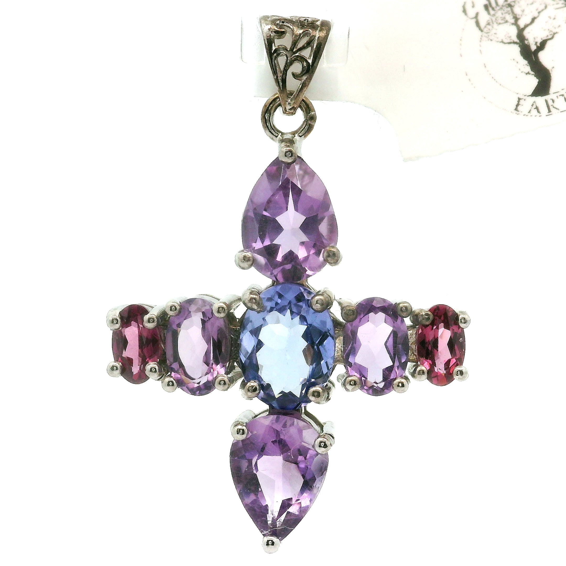 Cross Pendant .925 Silver for Healing, Intention Setting and Manifesting your Desires