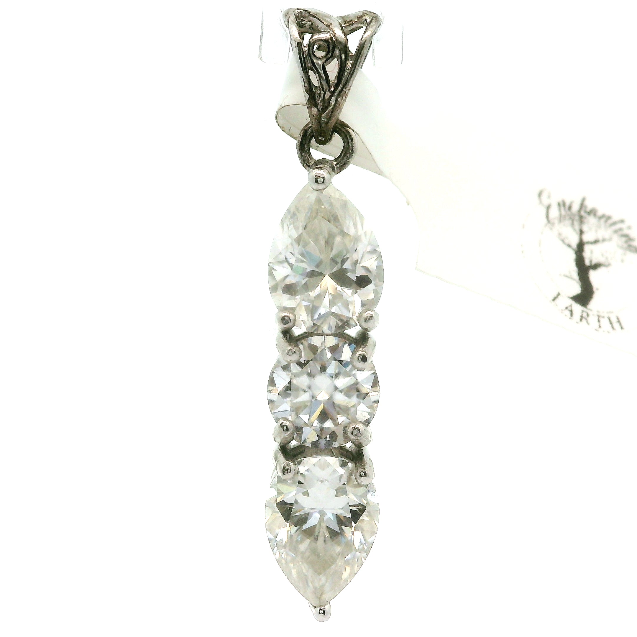 Wand Pendant .925 Silver for Intuition, Luck, Protection and Purification