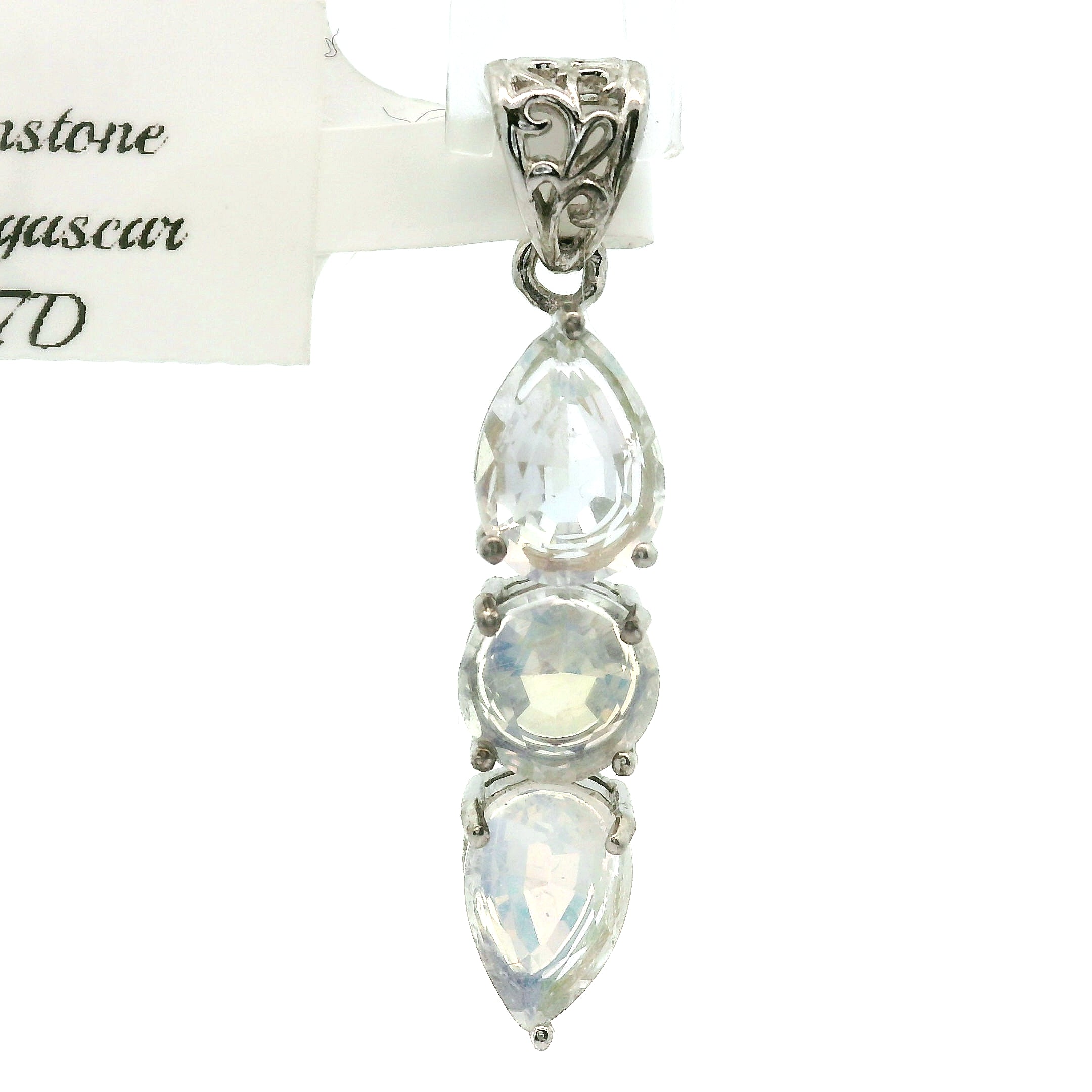 Wand Pendant .925 Silver for Intuition, Luck, Protection and Purification