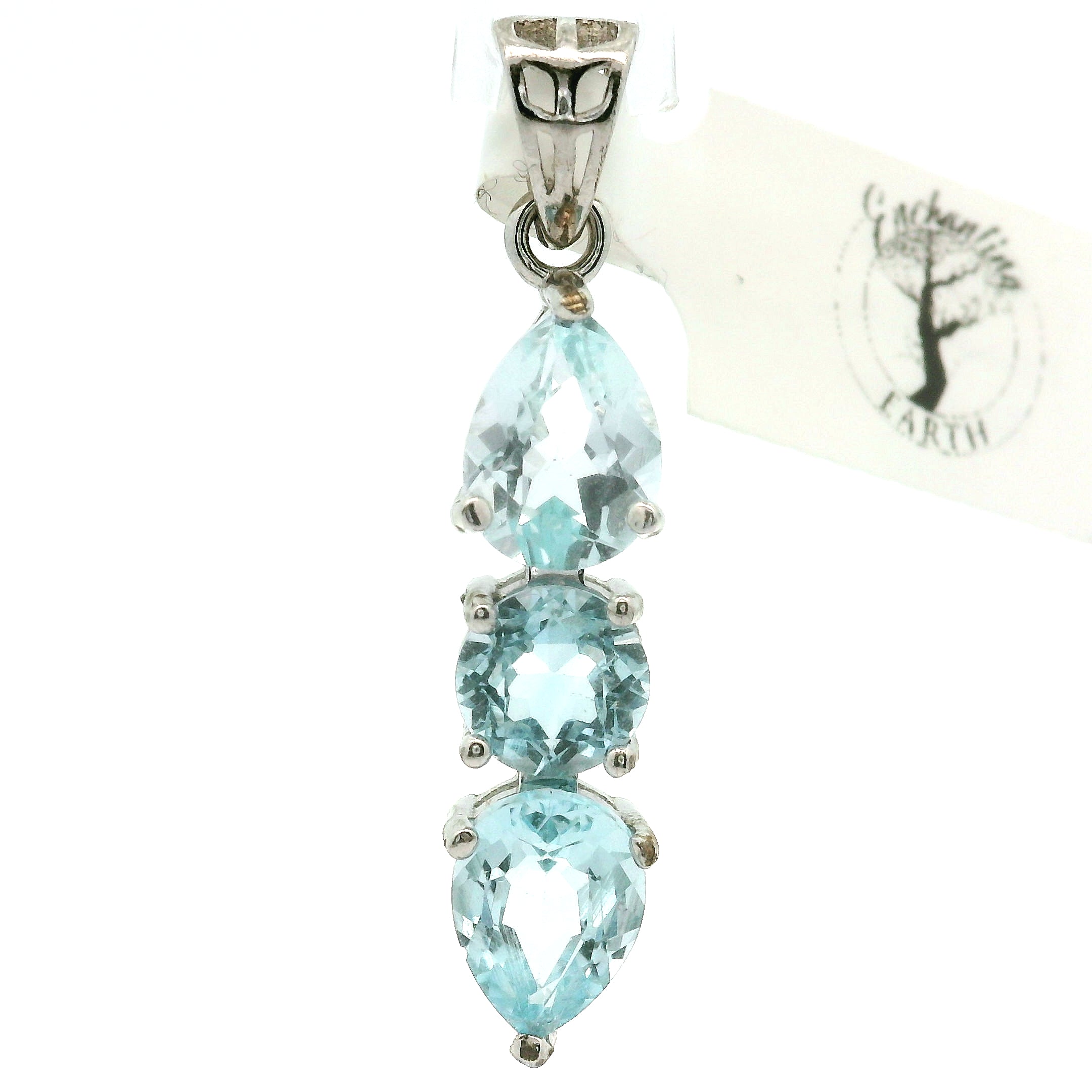 Wand Pendant .925 Silver for Intuition, Luck, Protection and Purification