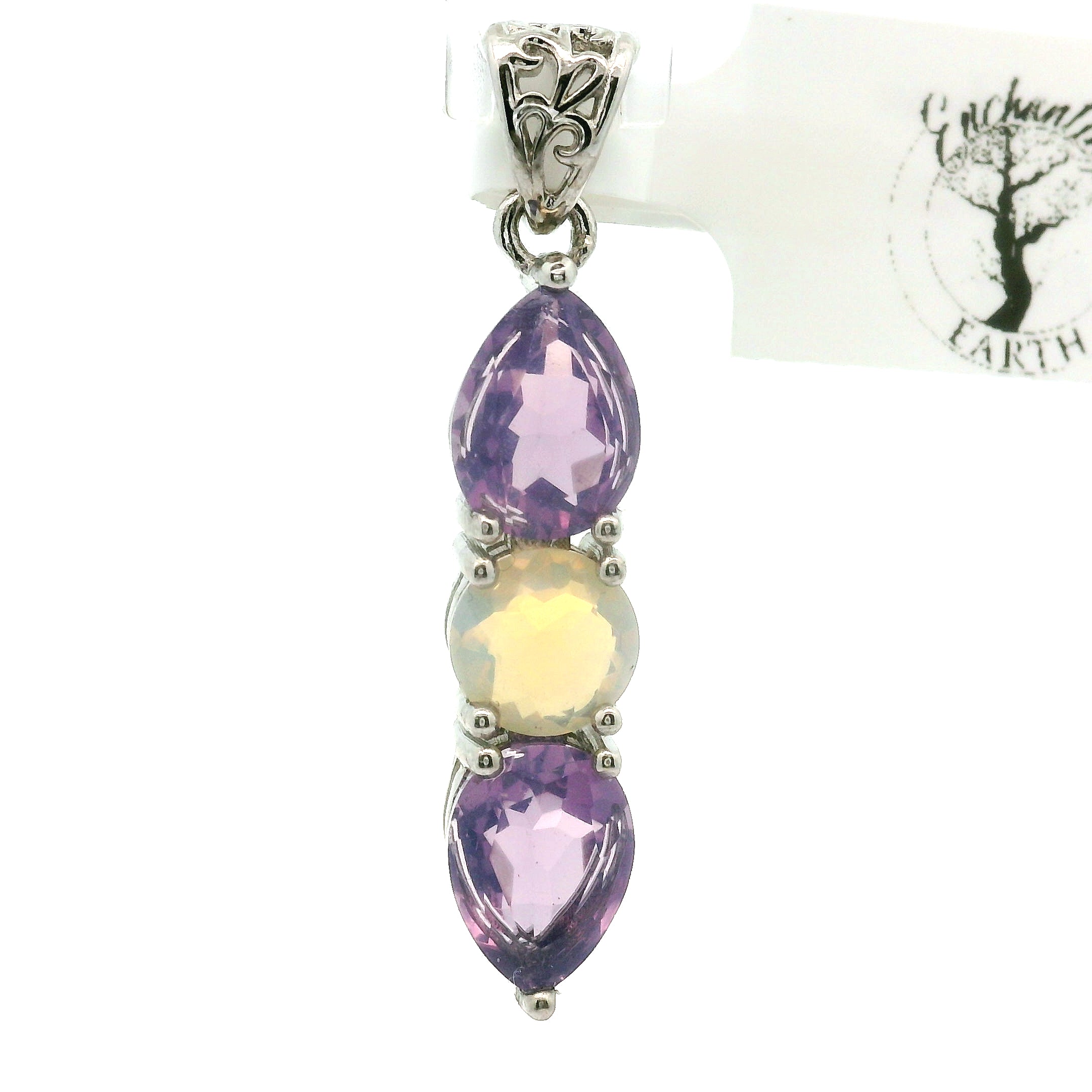 Wand Pendant .925 Silver for Intuition, Luck, Protection and Purification