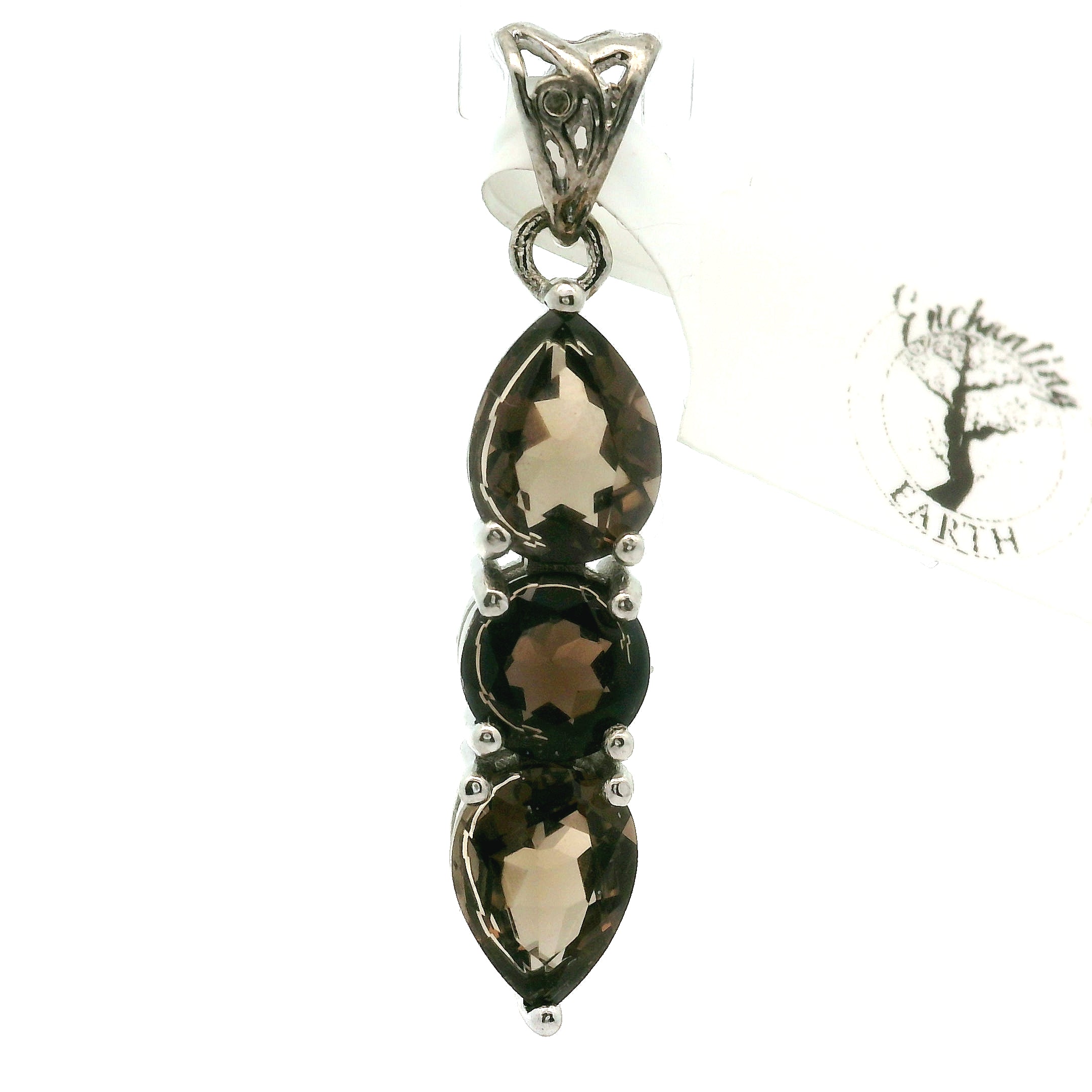 Wand Pendant .925 Silver for Intuition, Luck, Protection and Purification