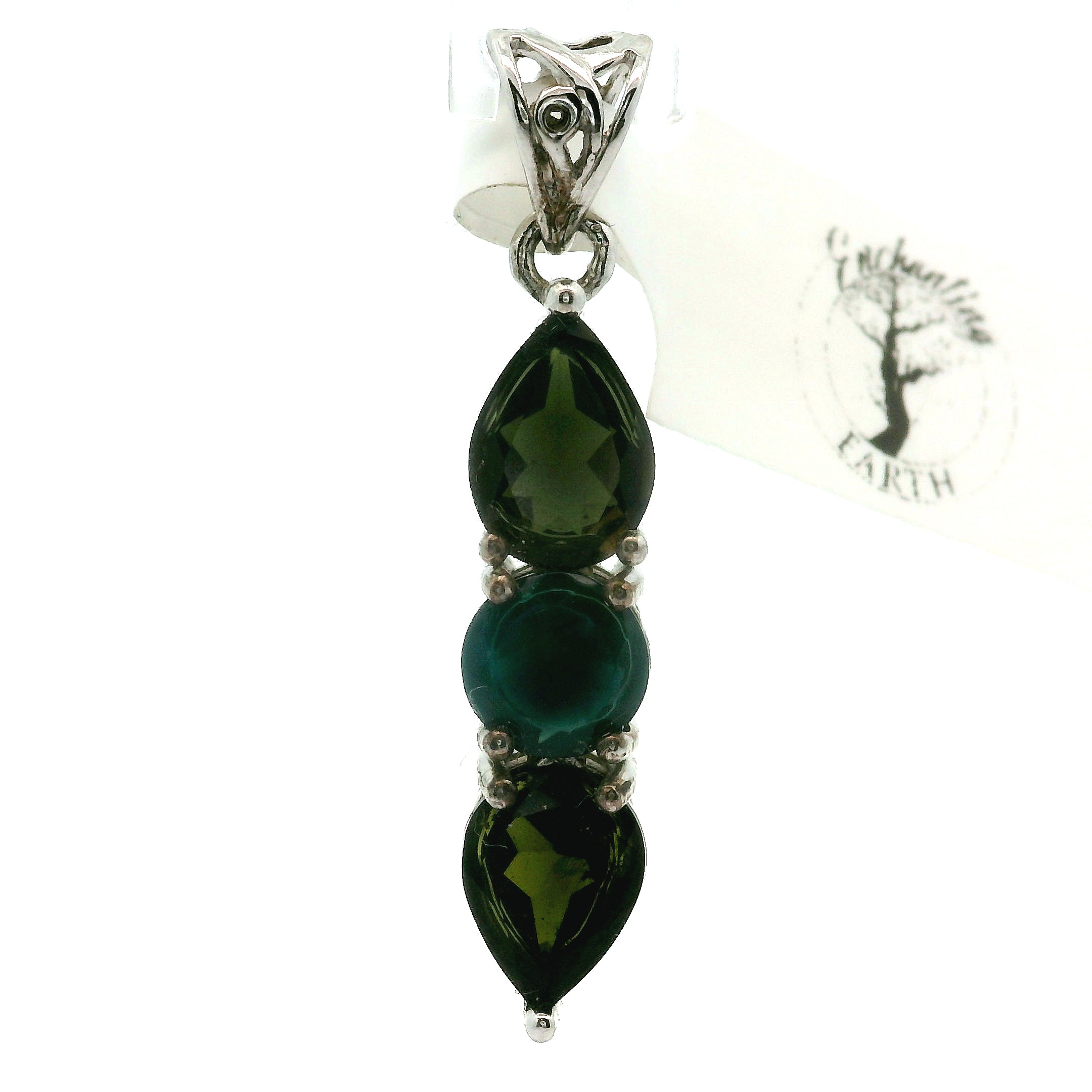 Wand Pendant .925 Silver for Intuition, Luck, Protection and Purification