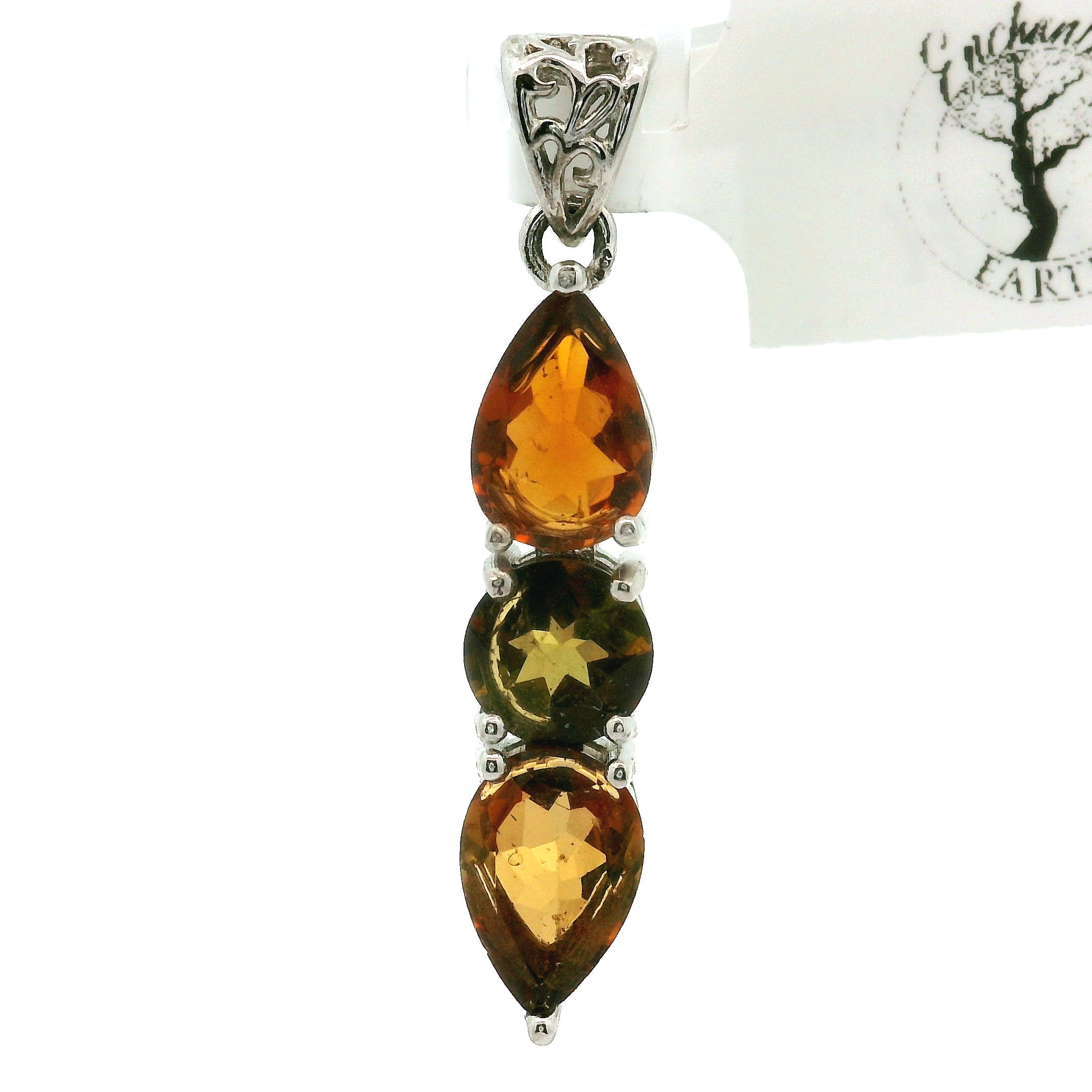 Wand Pendant .925 Silver for Intuition, Luck, Protection and Purification
