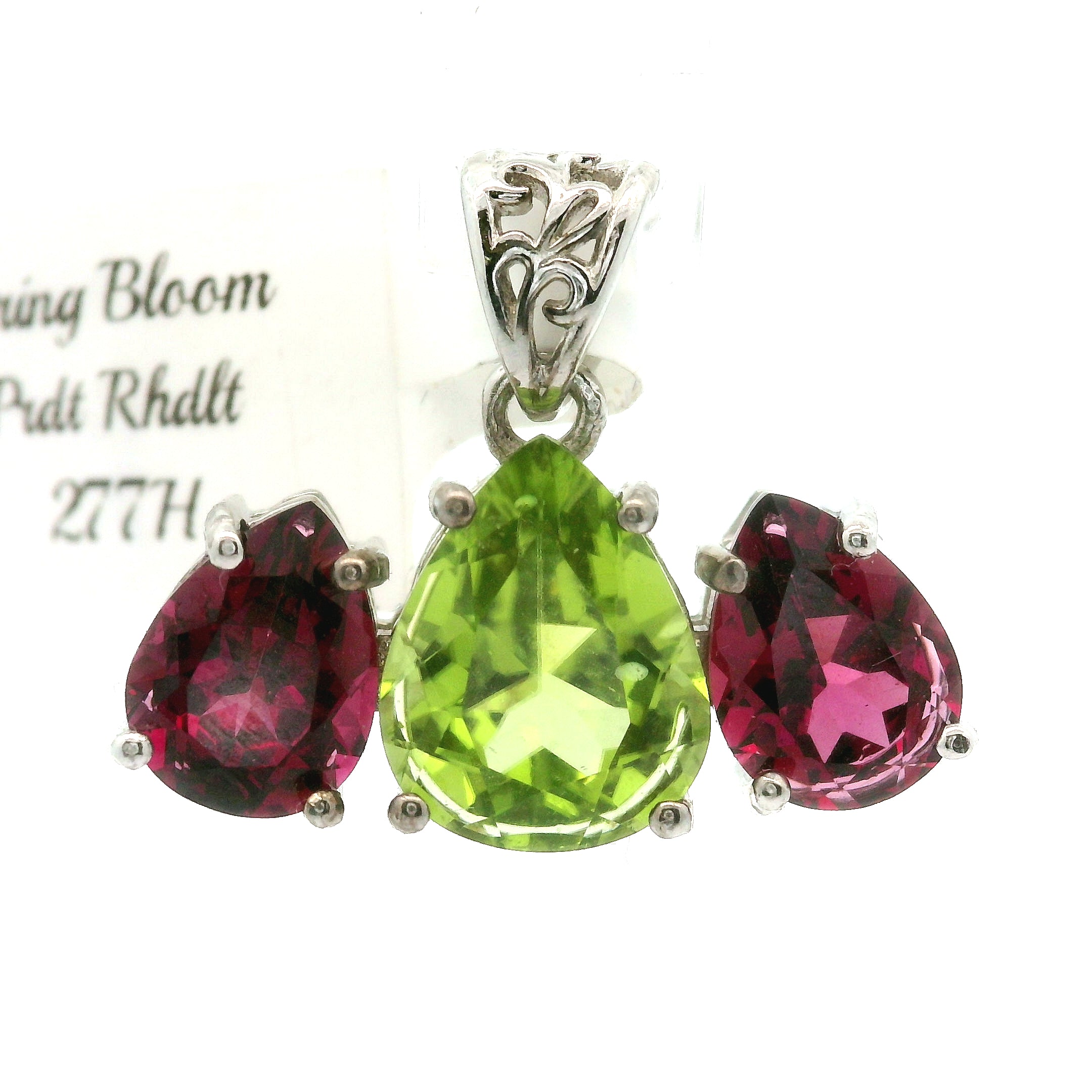 Triple Stone Enchanting Crown Pendant .925 Silver for Embracing your Power