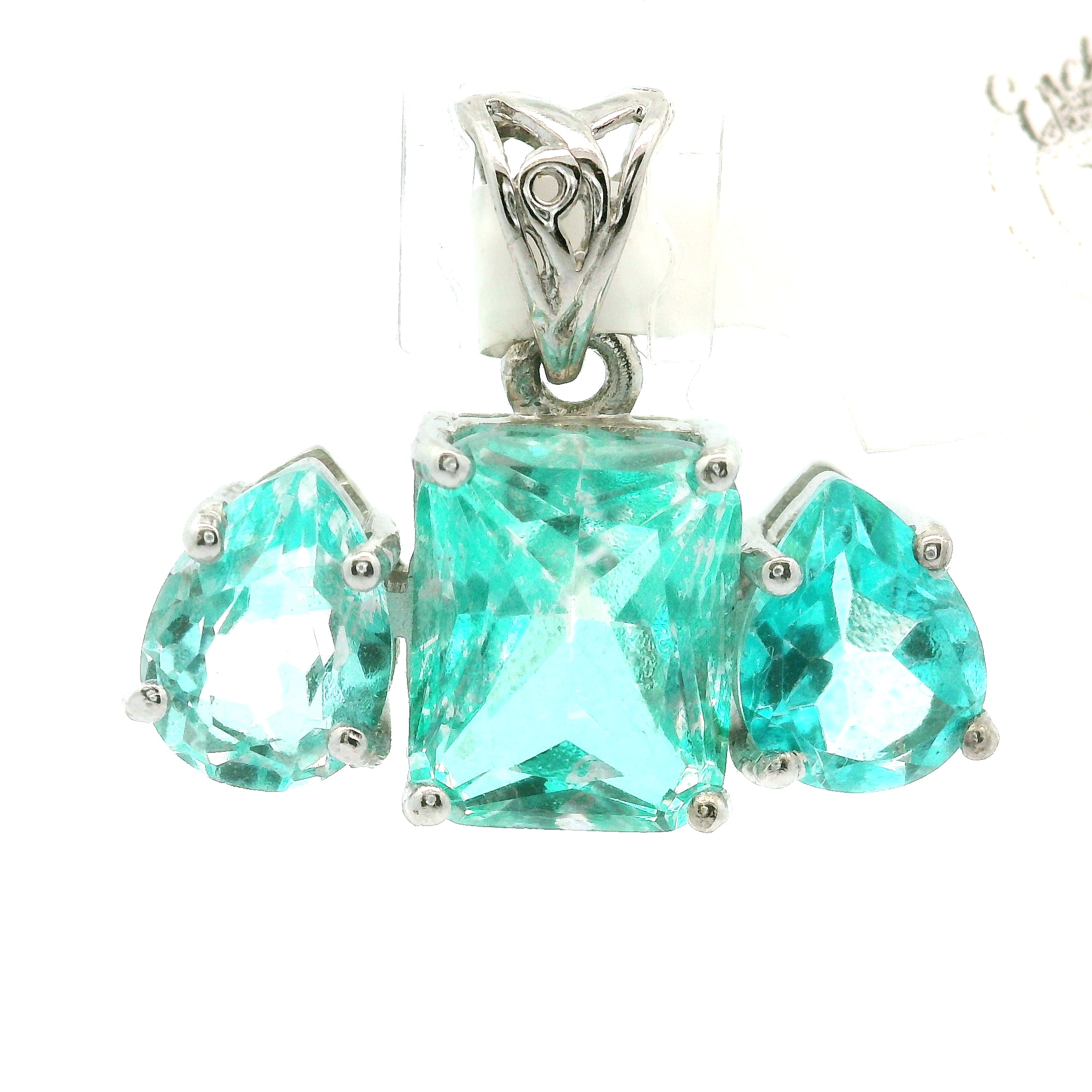 Triple Stone Enchanting Crown Pendant .925 Silver for Embracing your Power