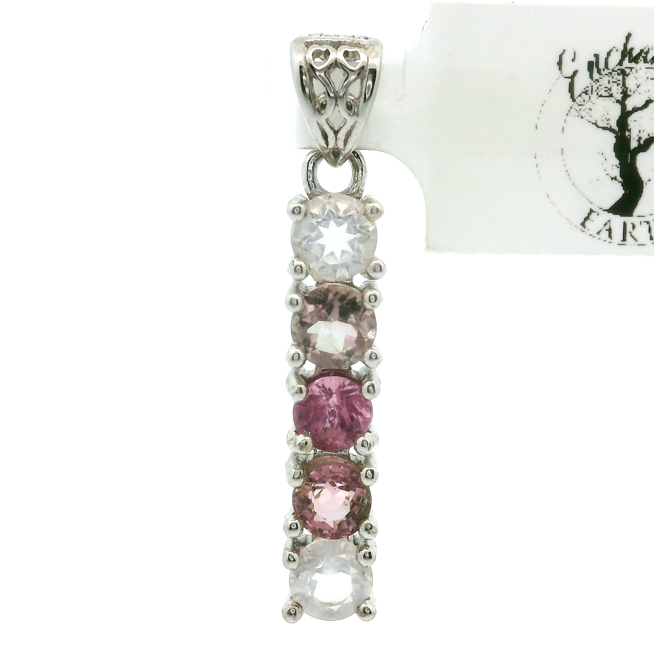 Multi-stone Stacker Pendant .925 Silver for Healing, Intention Setting and Manifesting your Desires