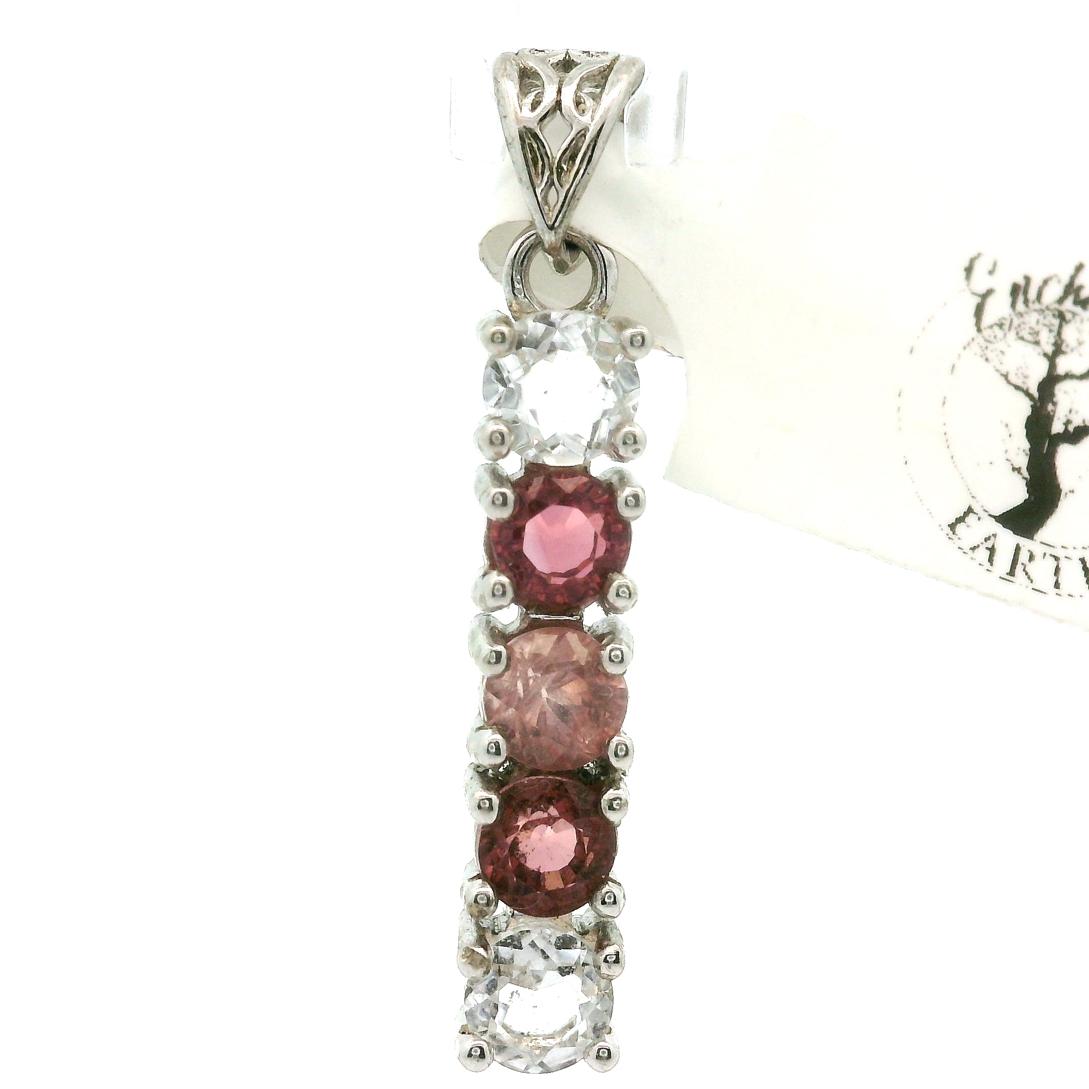 Multi-stone Stacker Pendant .925 Silver for Healing, Intention Setting and Manifesting your Desires