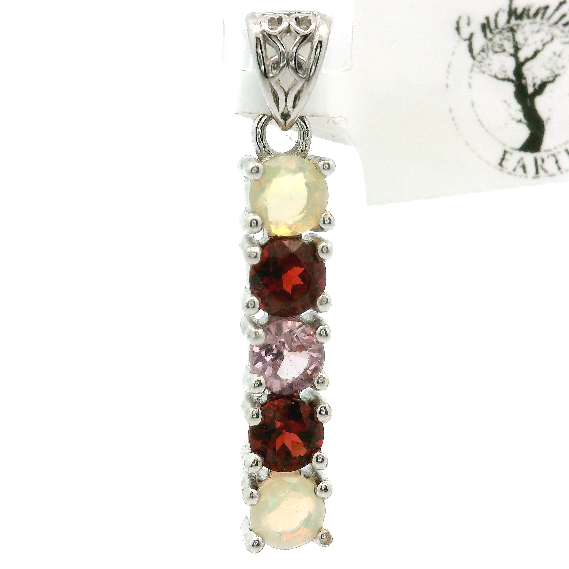 Multi-stone Stacker Pendant .925 Silver for Healing, Intention Setting and Manifesting your Desires