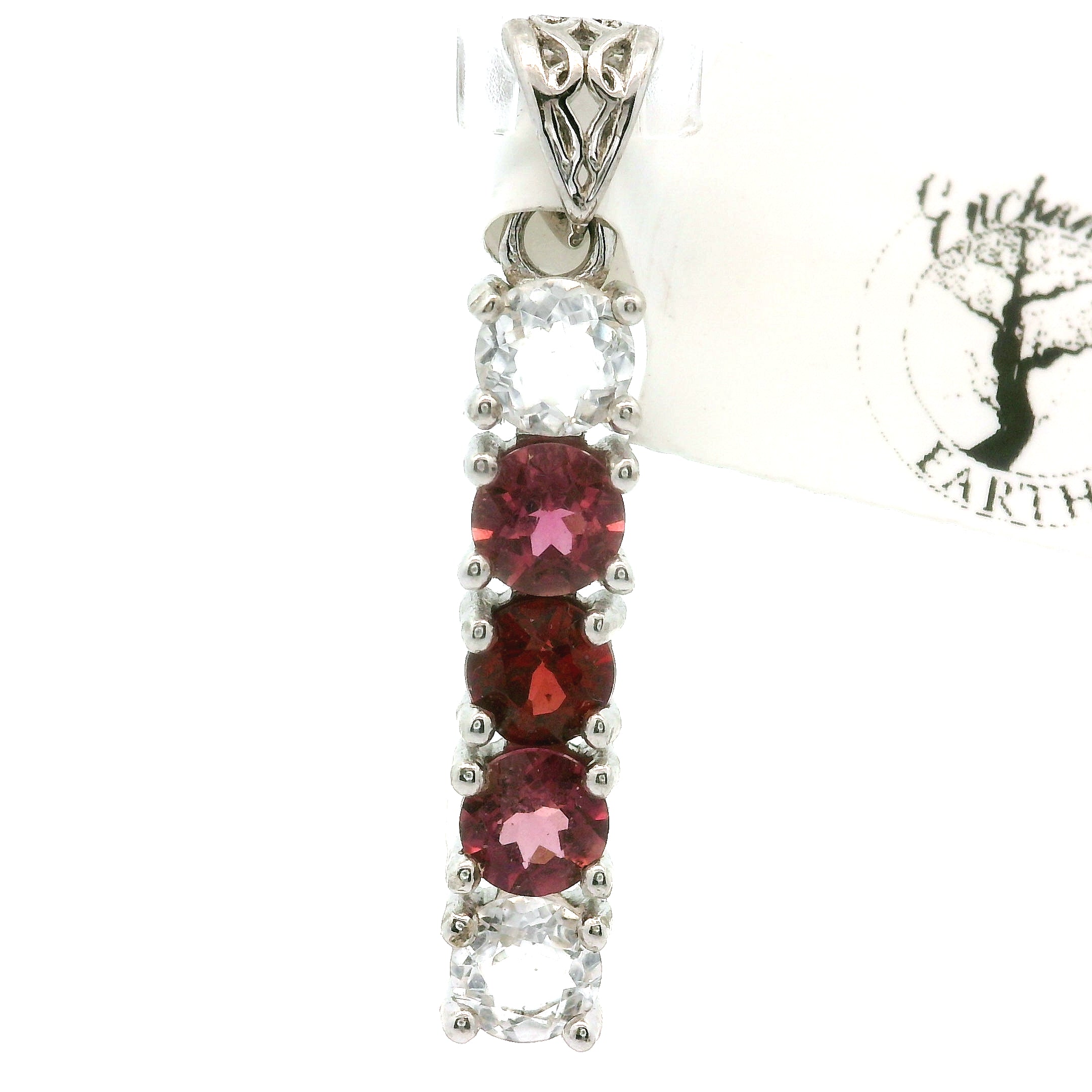 Multi-stone Stacker Pendant .925 Silver for Healing, Intention Setting and Manifesting your Desires