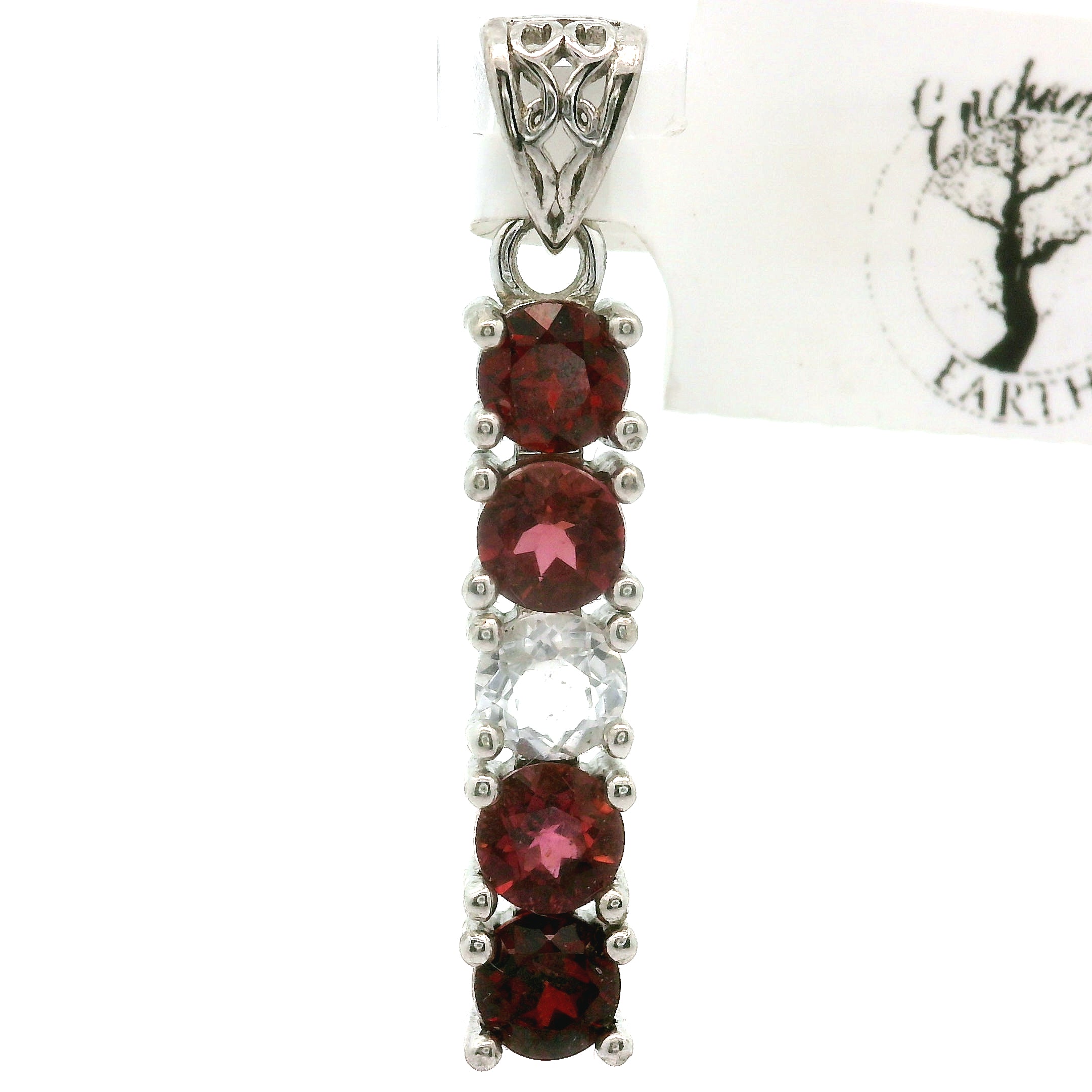 Multi-stone Stacker Pendant .925 Silver for Healing, Intention Setting and Manifesting your Desires