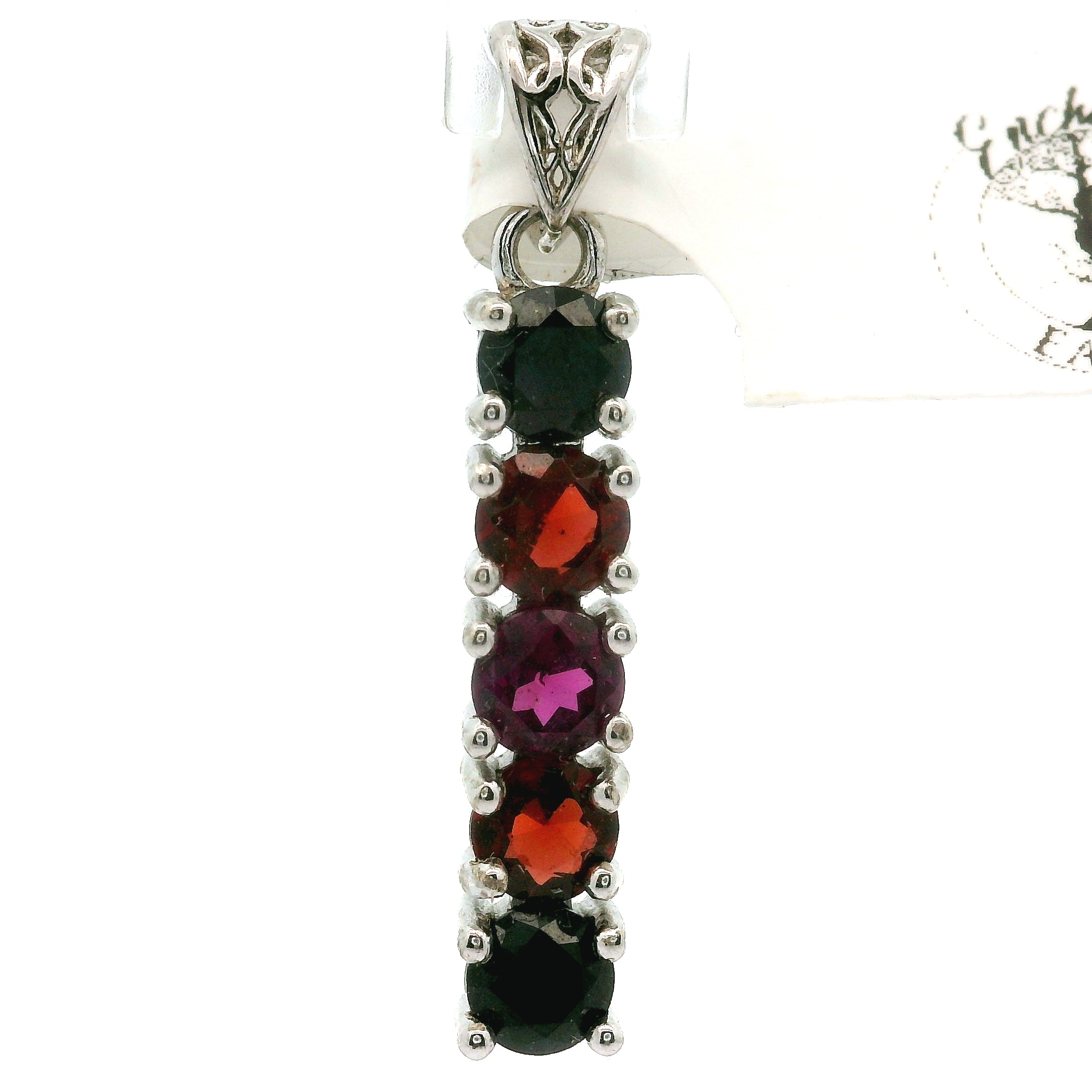 Multi-stone Stacker Pendant .925 Silver for Healing, Intention Setting and Manifesting your Desires
