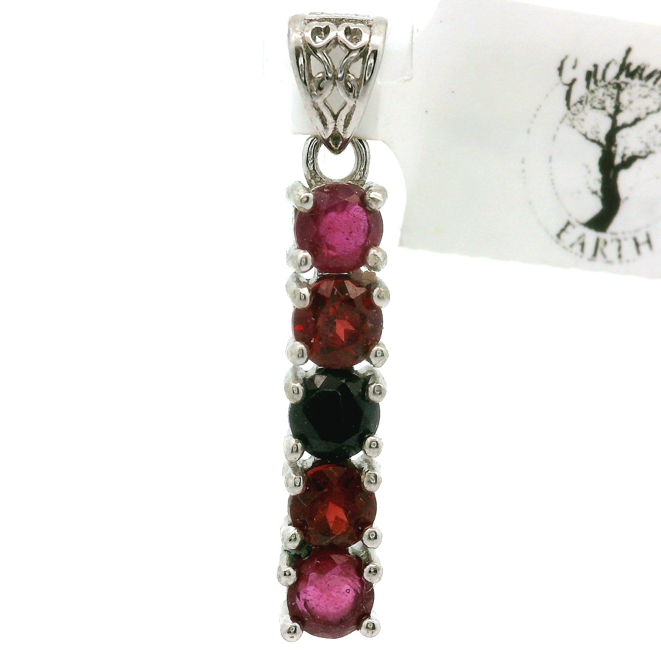 Multi-stone Stacker Pendant .925 Silver for Healing, Intention Setting and Manifesting your Desires