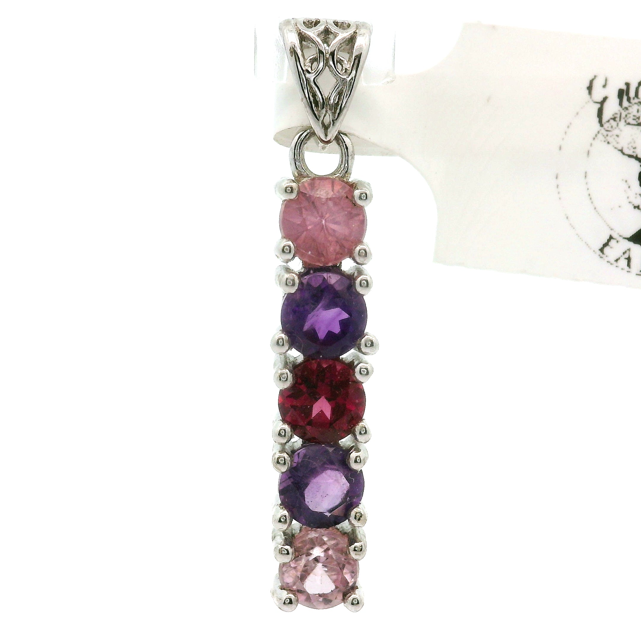 Multi-stone Stacker Pendant .925 Silver for Healing, Intention Setting and Manifesting your Desires