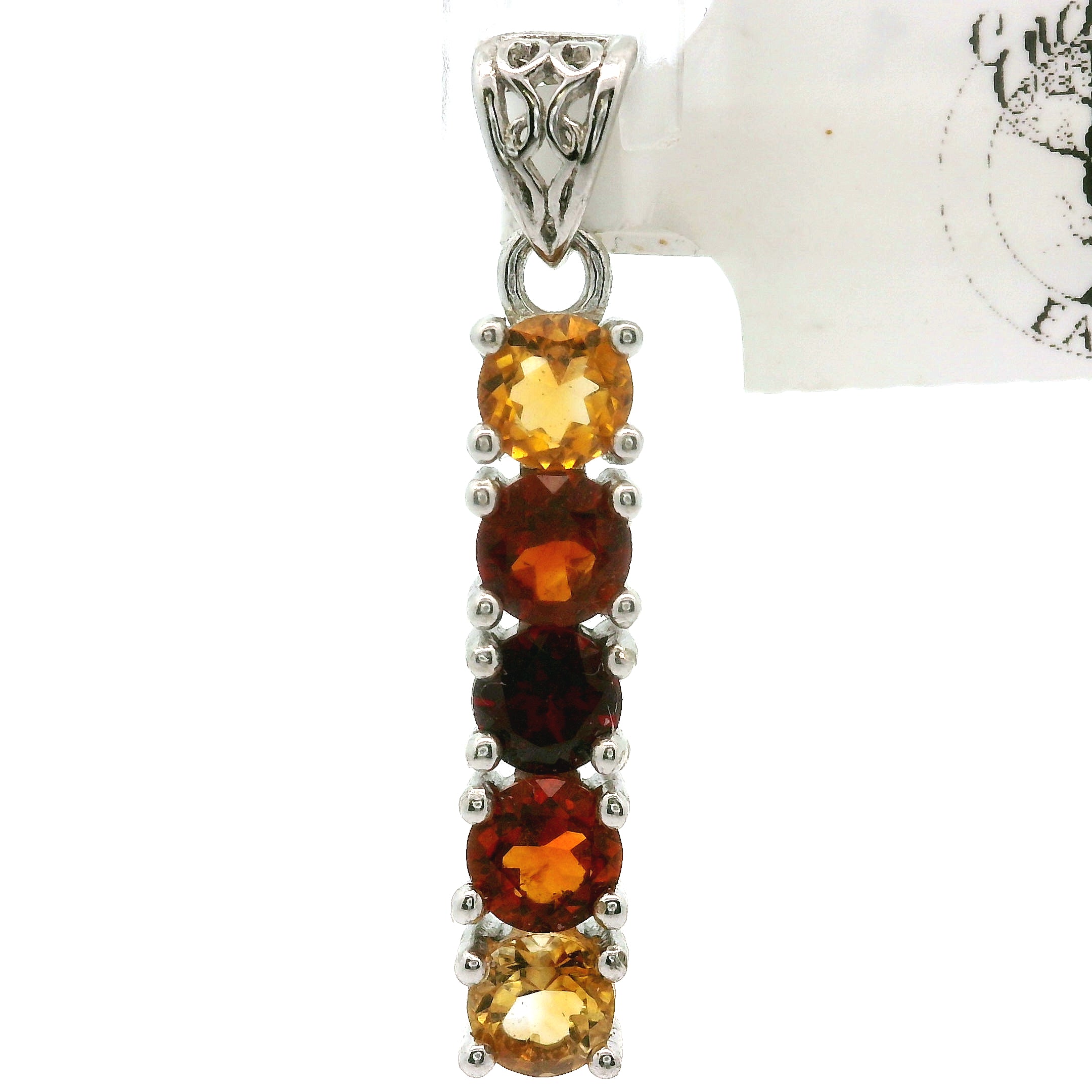 Multi-stone Stacker Pendant .925 Silver for Healing, Intention Setting and Manifesting your Desires