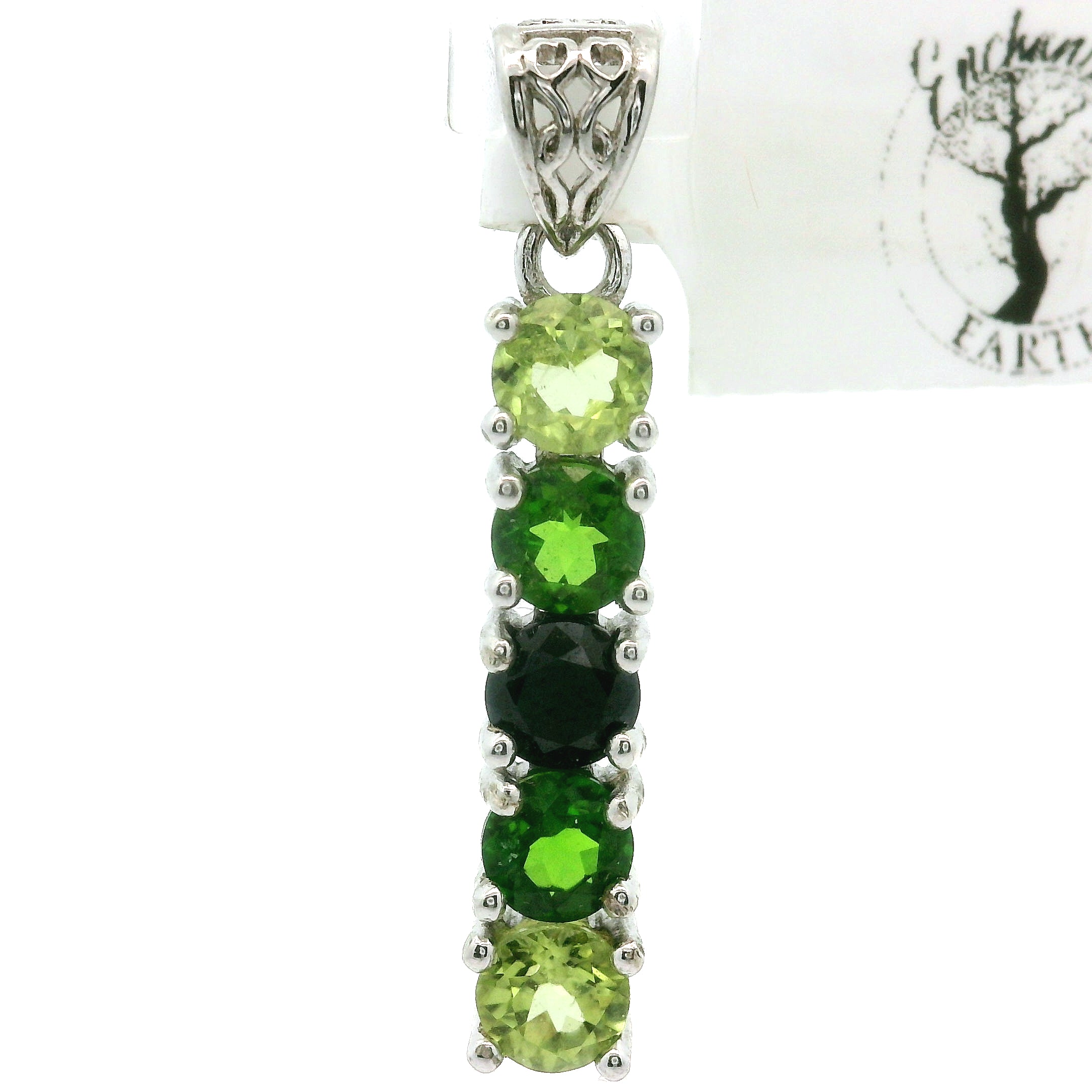 Multi-stone Stacker Pendant .925 Silver for Healing, Intention Setting and Manifesting your Desires