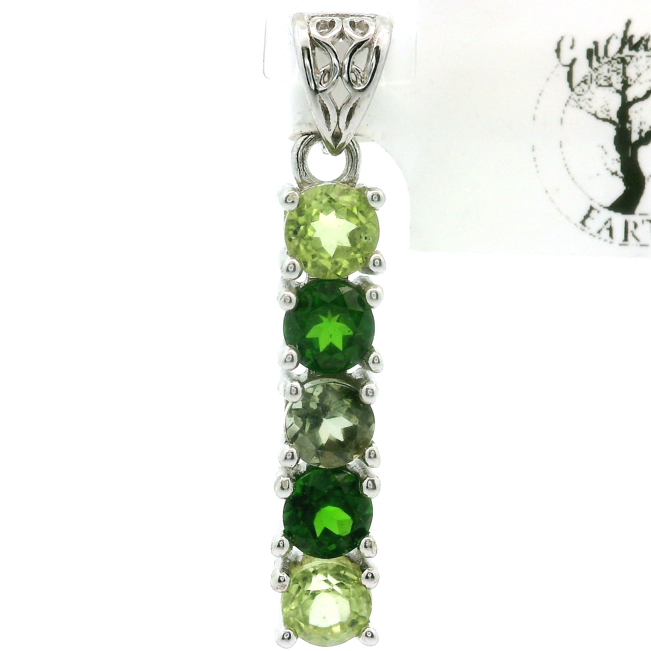 Multi-stone Stacker Pendant .925 Silver for Healing, Intention Setting and Manifesting your Desires