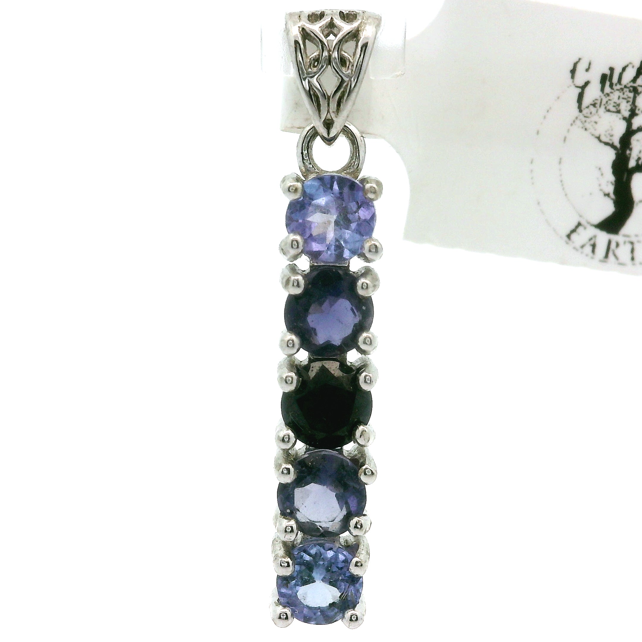 Multi-stone Stacker Pendant .925 Silver for Healing, Intention Setting and Manifesting your Desires