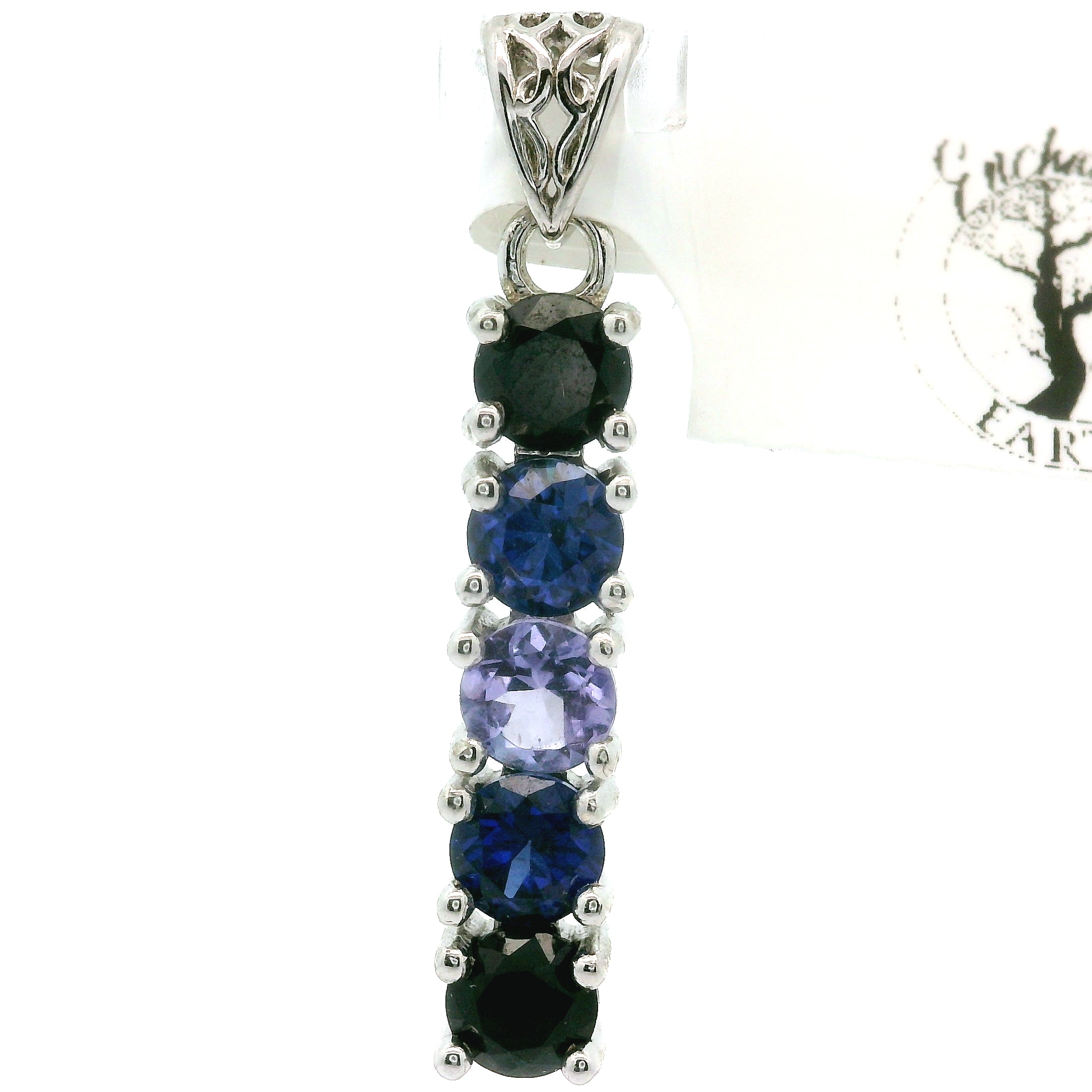 Multi-stone Stacker Pendant .925 Silver for Healing, Intention Setting and Manifesting your Desires
