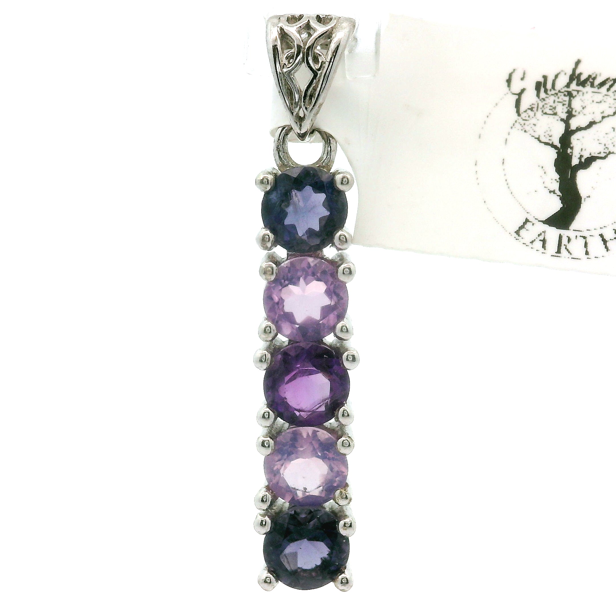 Multi-stone Stacker Pendant .925 Silver for Healing, Intention Setting and Manifesting your Desires