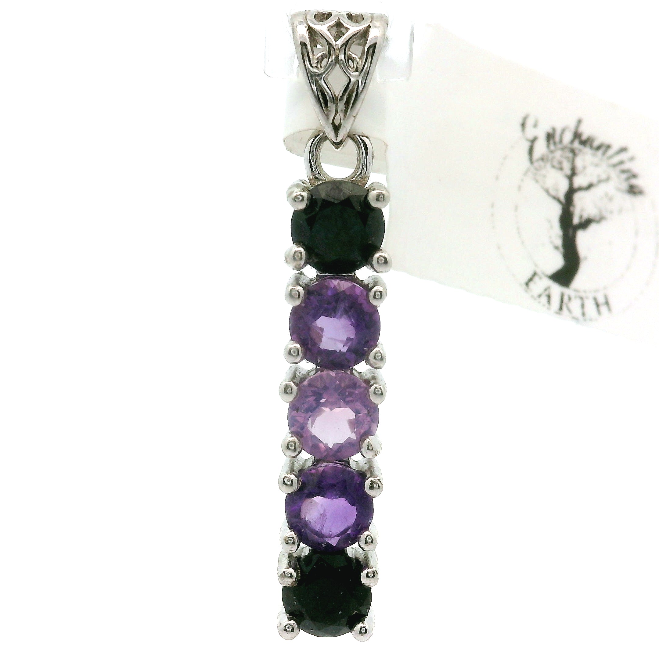 Multi-stone Stacker Pendant .925 Silver for Healing, Intention Setting and Manifesting your Desires