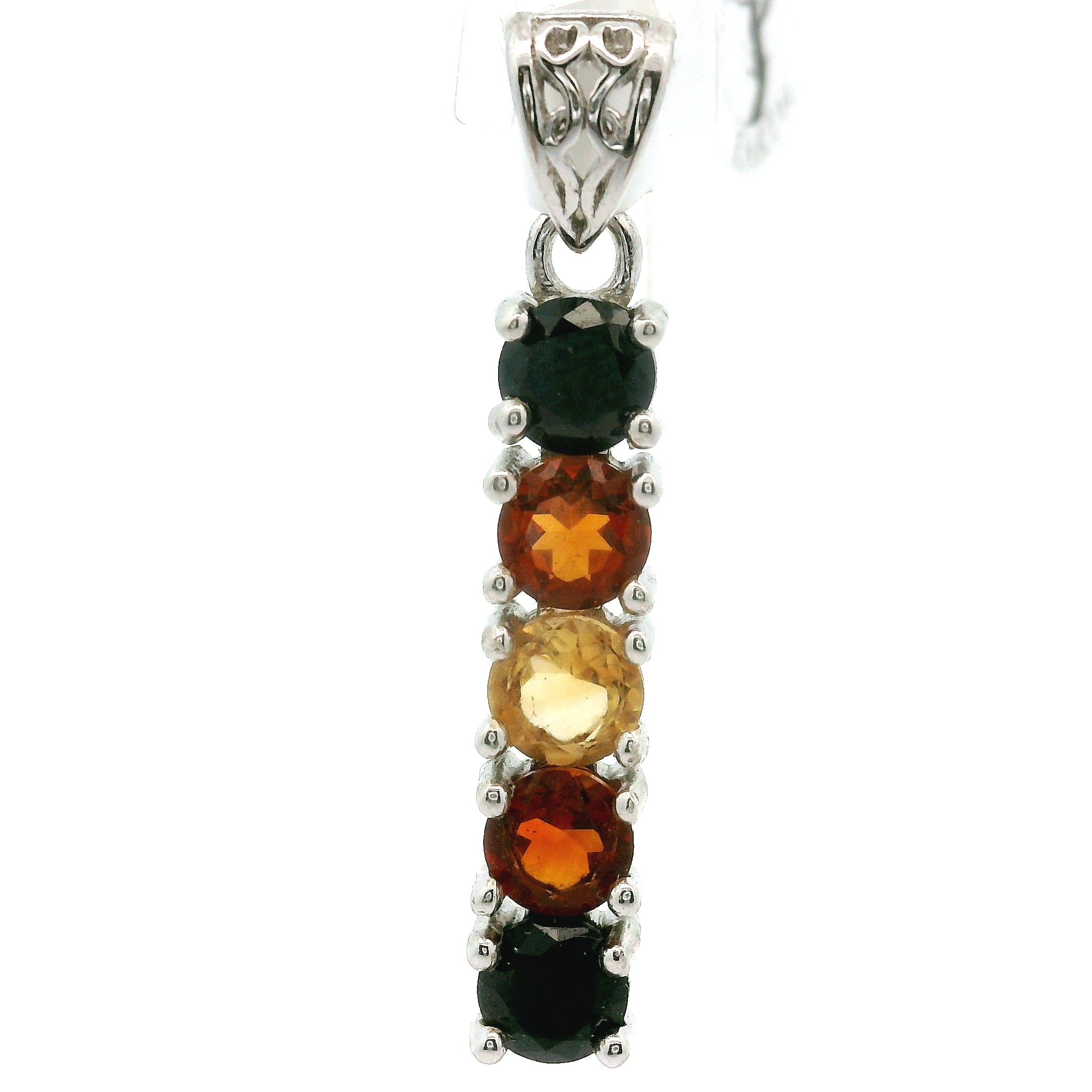 Multi-stone Stacker Pendant .925 Silver for Healing, Intention Setting and Manifesting your Desires