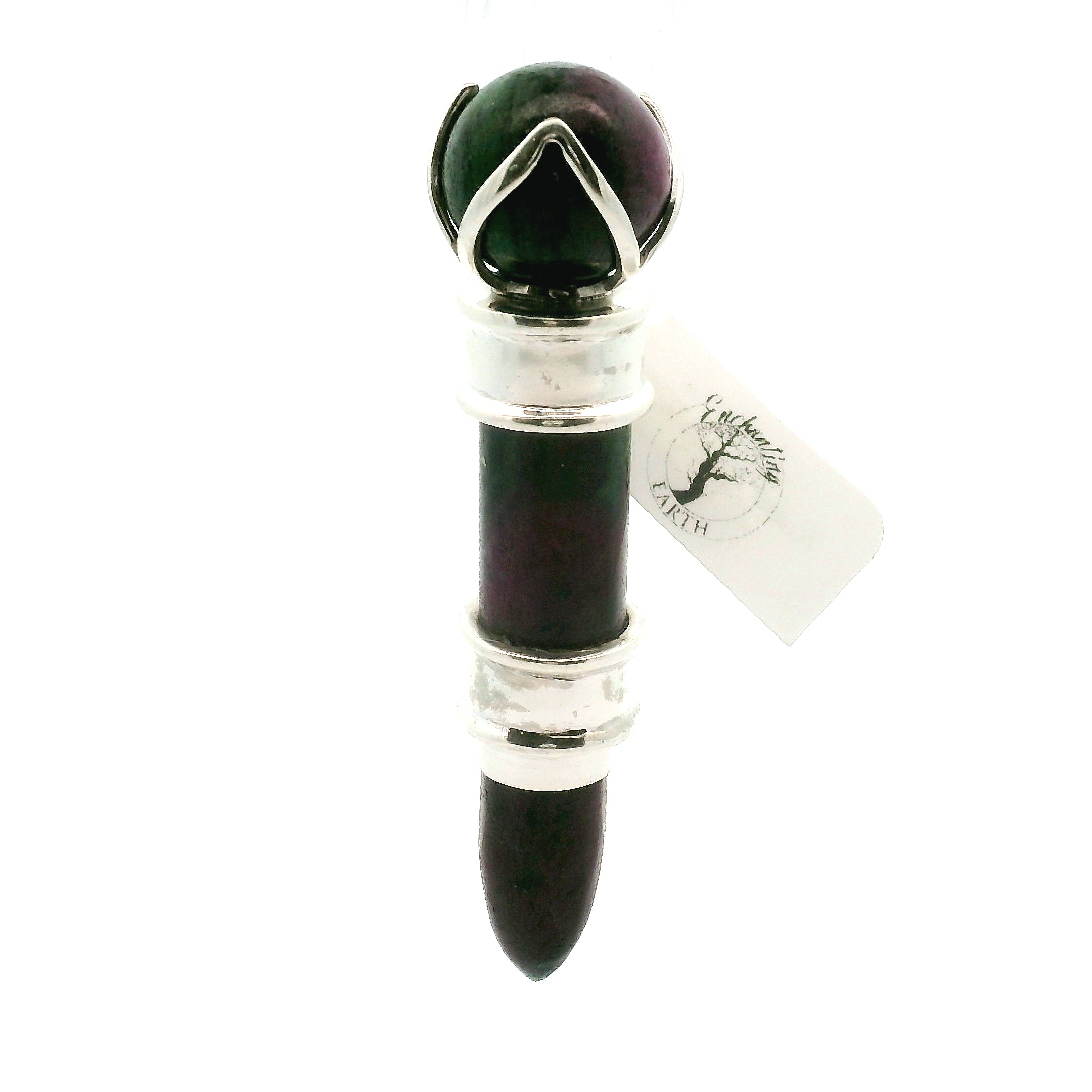 Ruby in Zoisite Wandlet .925 Silver for Passion and Rejuvenation