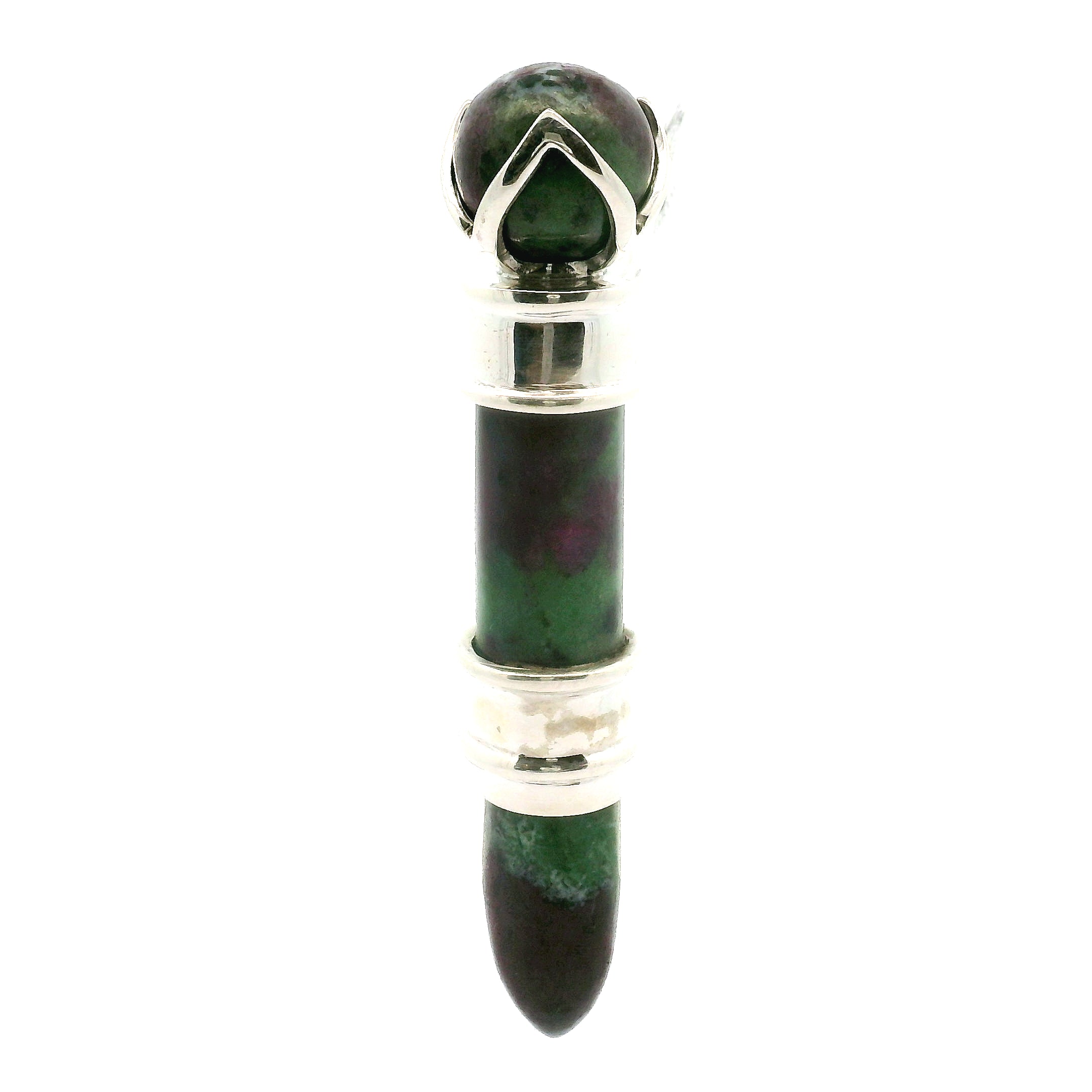 Ruby in Zoisite Wandlet .925 Silver for Passion and Rejuvenation