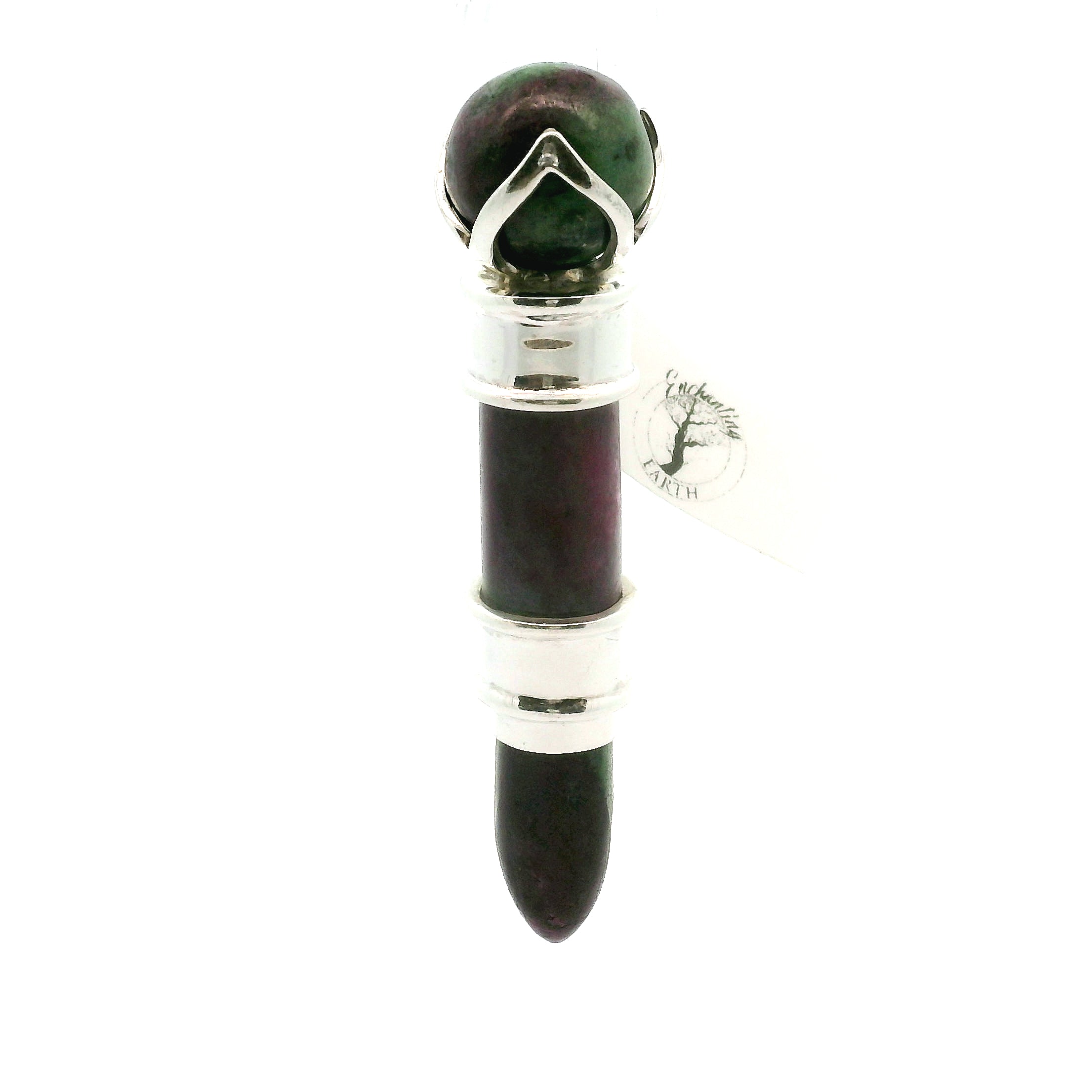 Ruby in Zoisite Wandlet .925 Silver for Passion and Rejuvenation