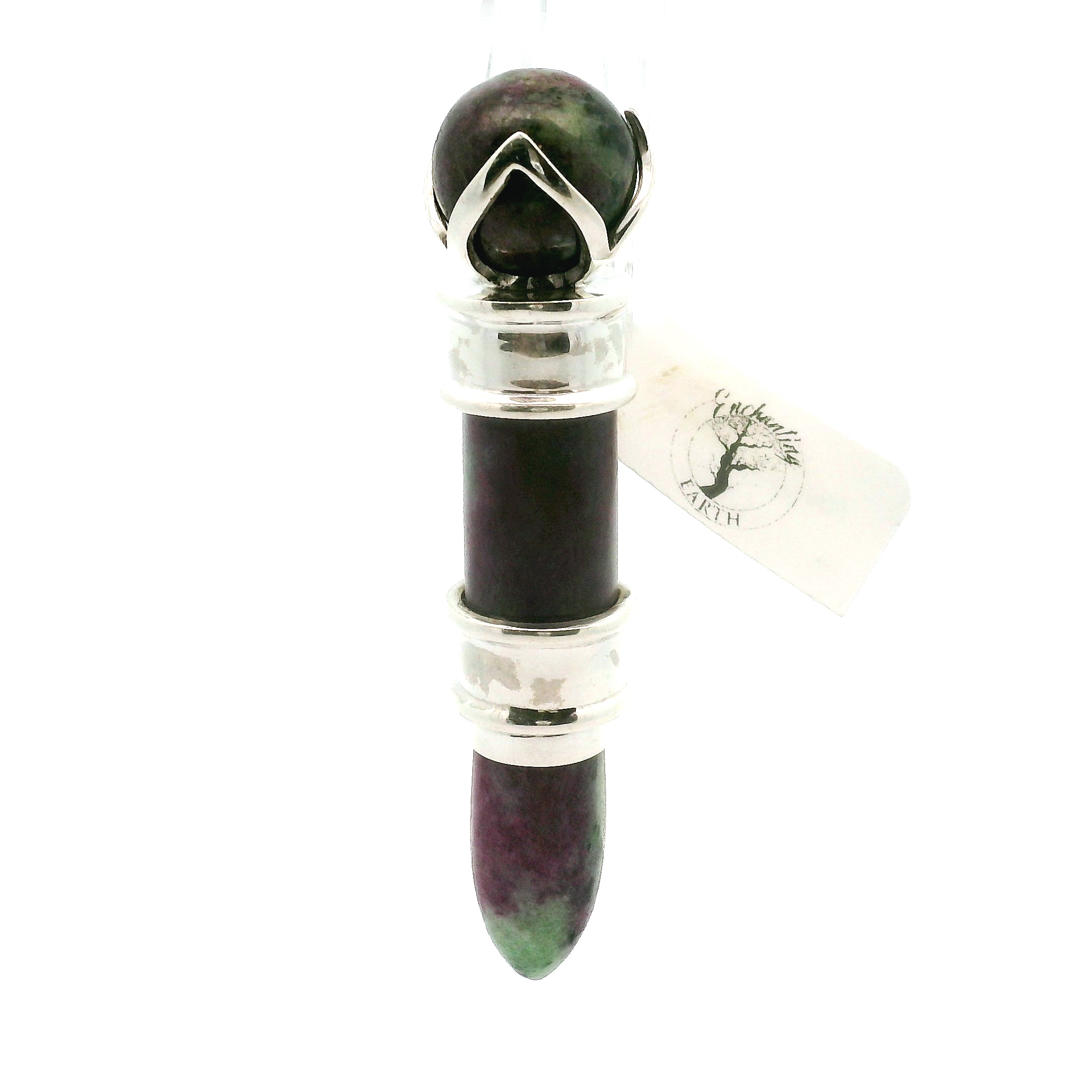 Ruby in Zoisite Wandlet .925 Silver for Passion and Rejuvenation