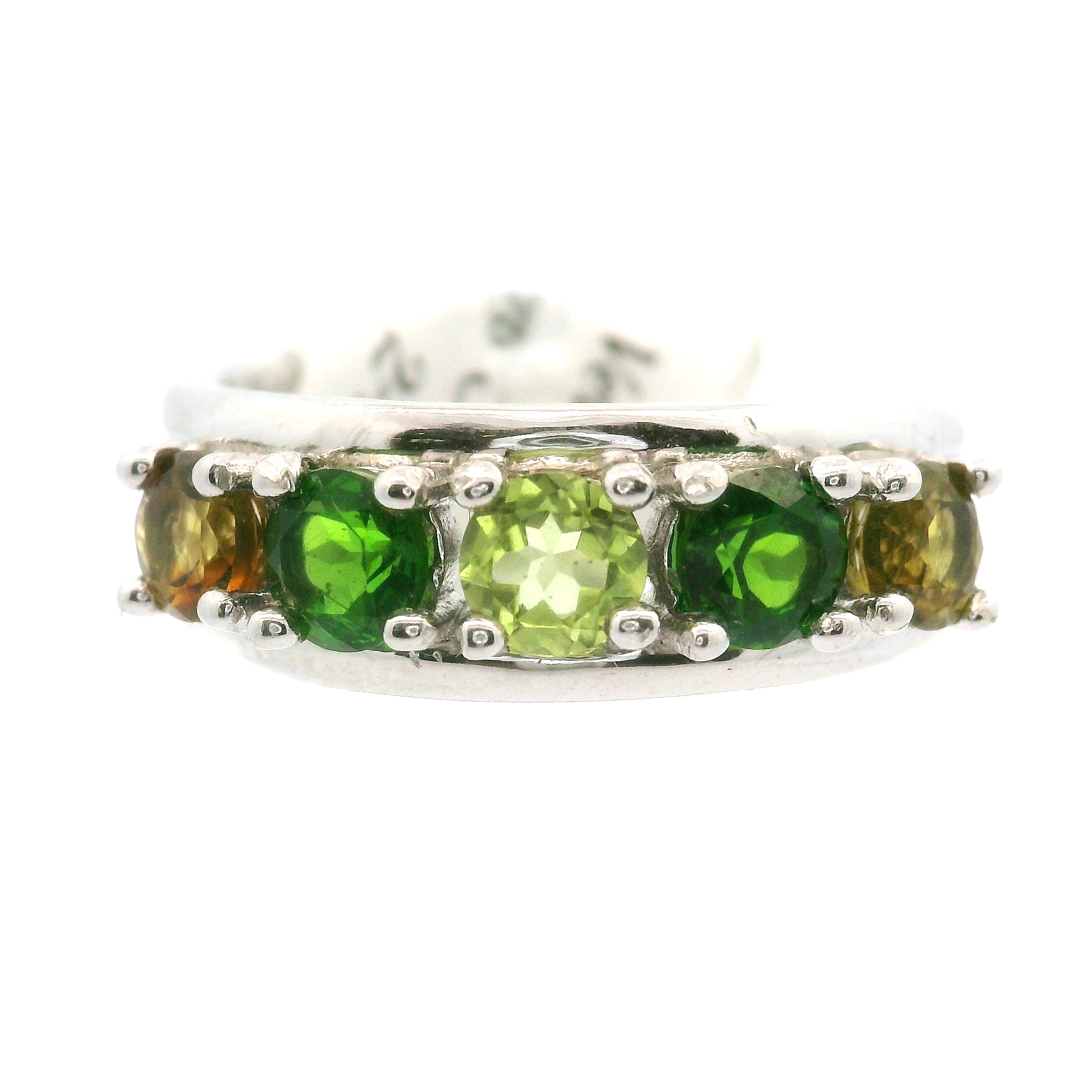 Multi-stone Stacker Cuff Ring .925 Silver for Healing, Intention Setting and Manifesting your Desires