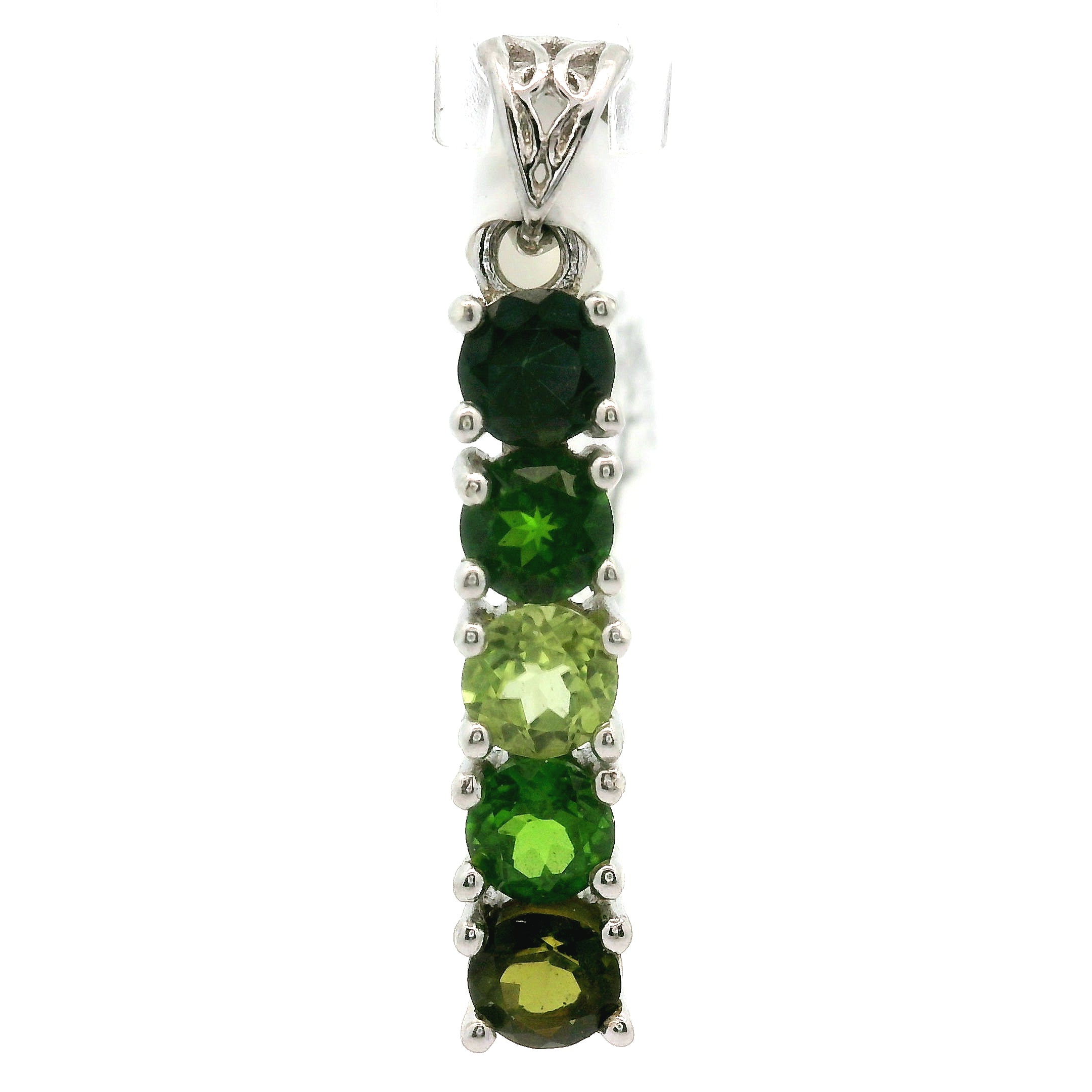 Multi-stone Stacker Pendant .925 Silver for Healing, Intention Setting and Manifesting your Desires