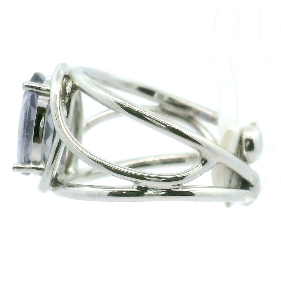 Iolite Cuff Ring .925 Silver for Transformation and Boosting your Life Force Energy