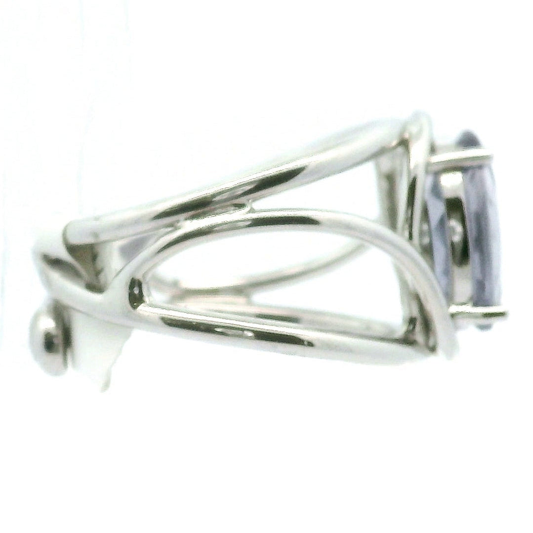Iolite Cuff Ring .925 Silver for Transformation and Boosting your Life Force Energy
