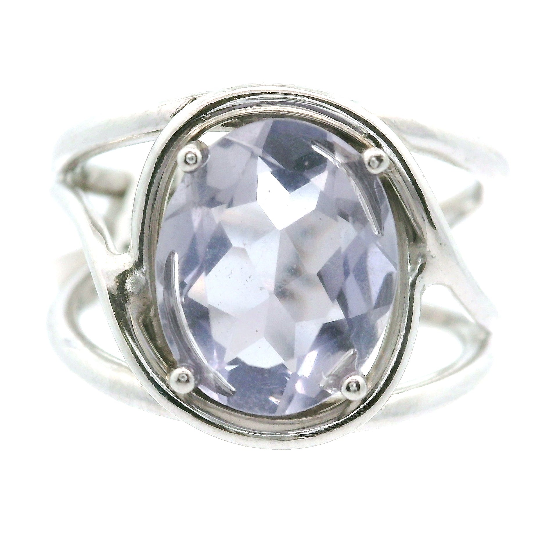 Iolite Cuff Ring .925 Silver for Transformation and Boosting your Life Force Energy