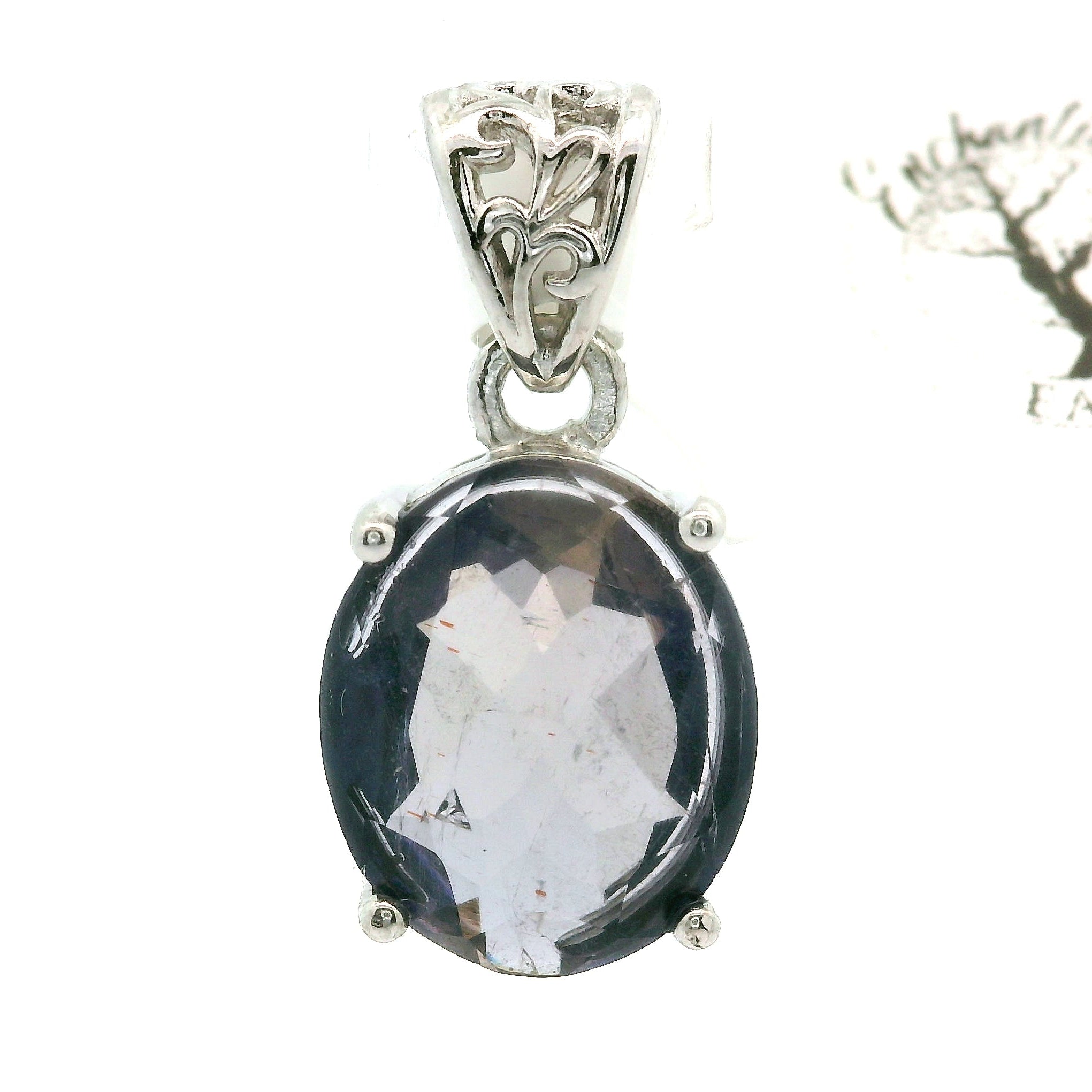 Iolite Pendant .925 Silver for Transformation and Boosting your Life Force Energy