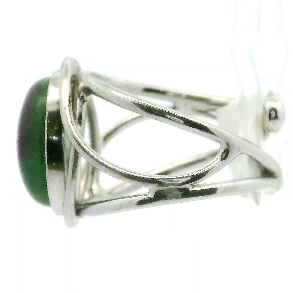 Ruby in Zoisite Cuff Ring .925 Silver for Empowerment, Strength and Harmonizing Relationships