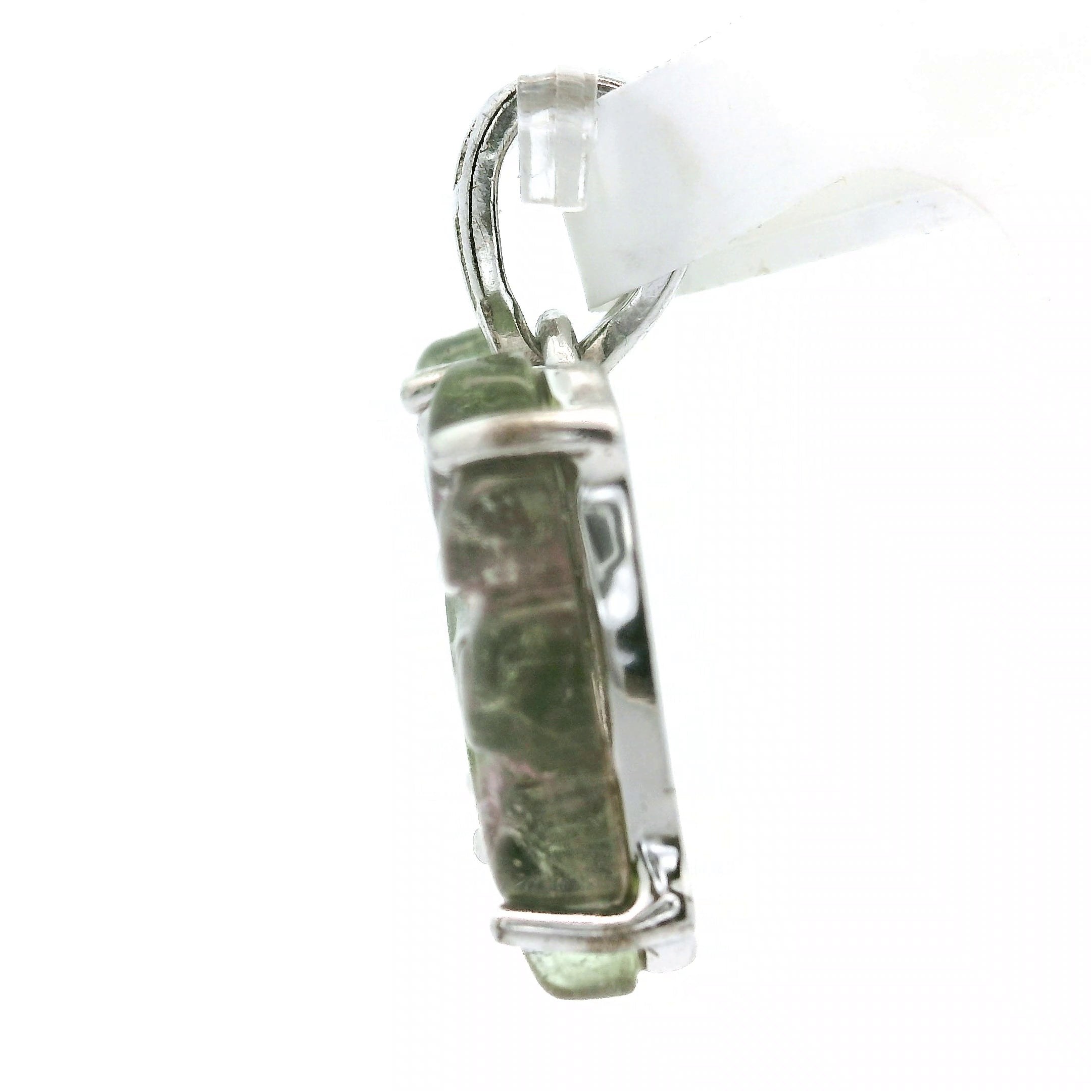 Watermelon Tourmaline Butterfly Pendant .925 Silver for Compassion, Relationships and Self-Love