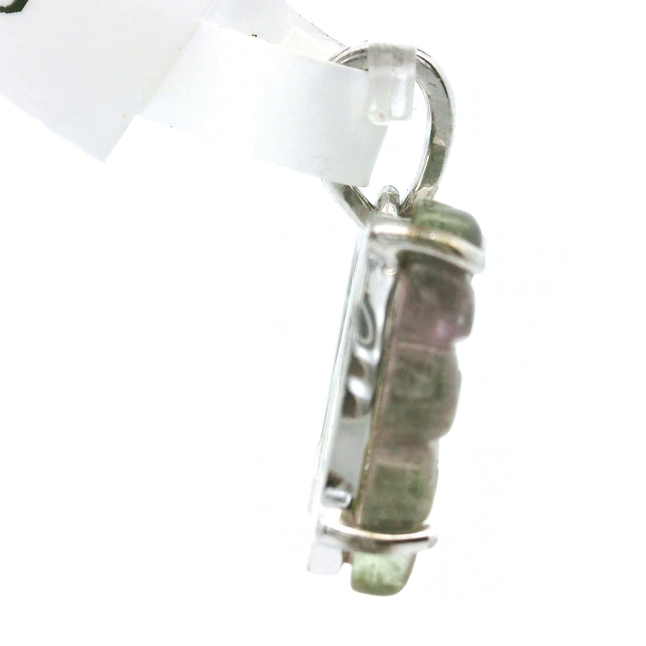 Watermelon Tourmaline Butterfly Pendant .925 Silver for Compassion, Relationships and Self-Love