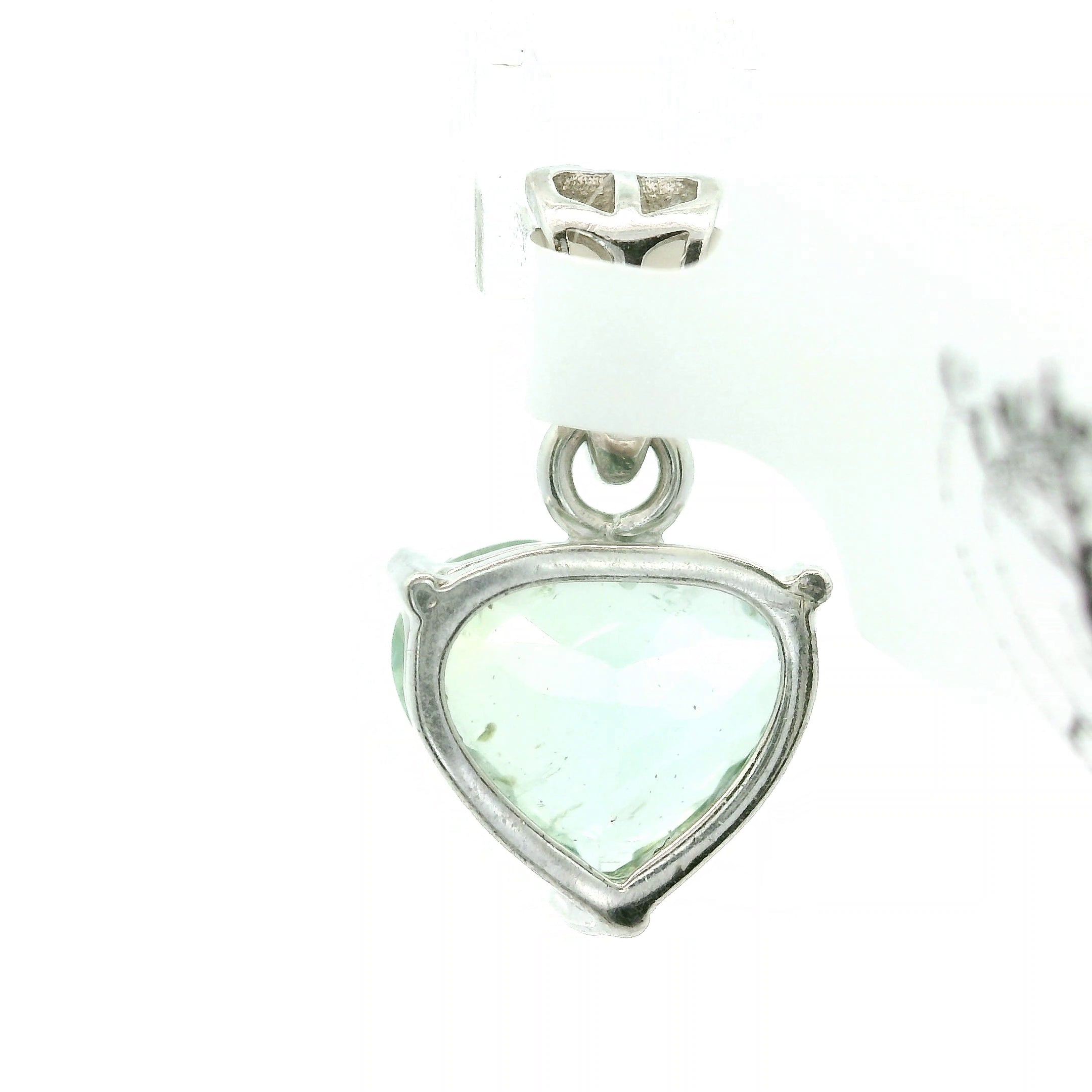 Green Tourmaline Heart Pendant .925 Silver for Removing Insecurities and Helping Inspire Creativity