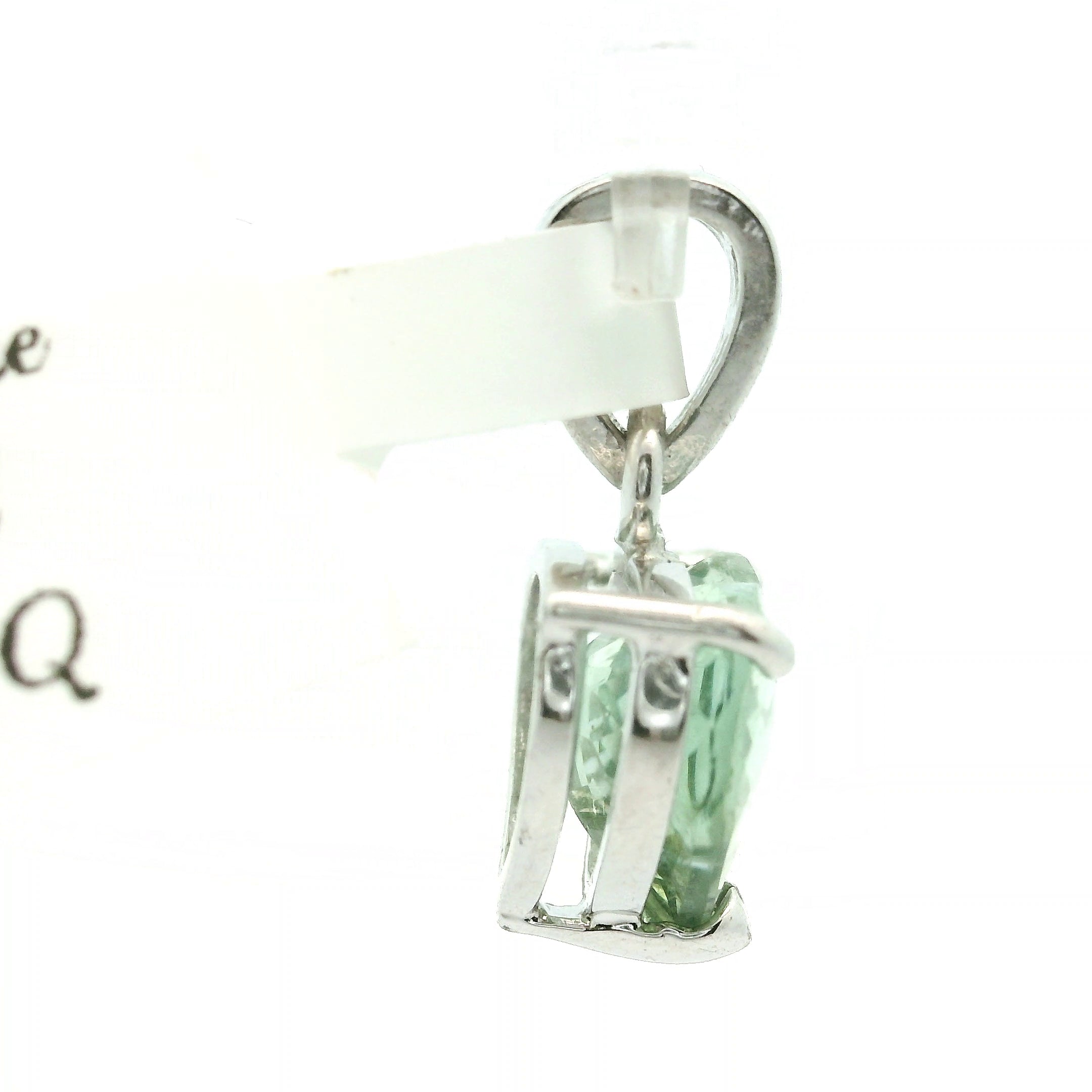 Green Tourmaline Heart Pendant .925 Silver for Removing Insecurities and Helping Inspire Creativity