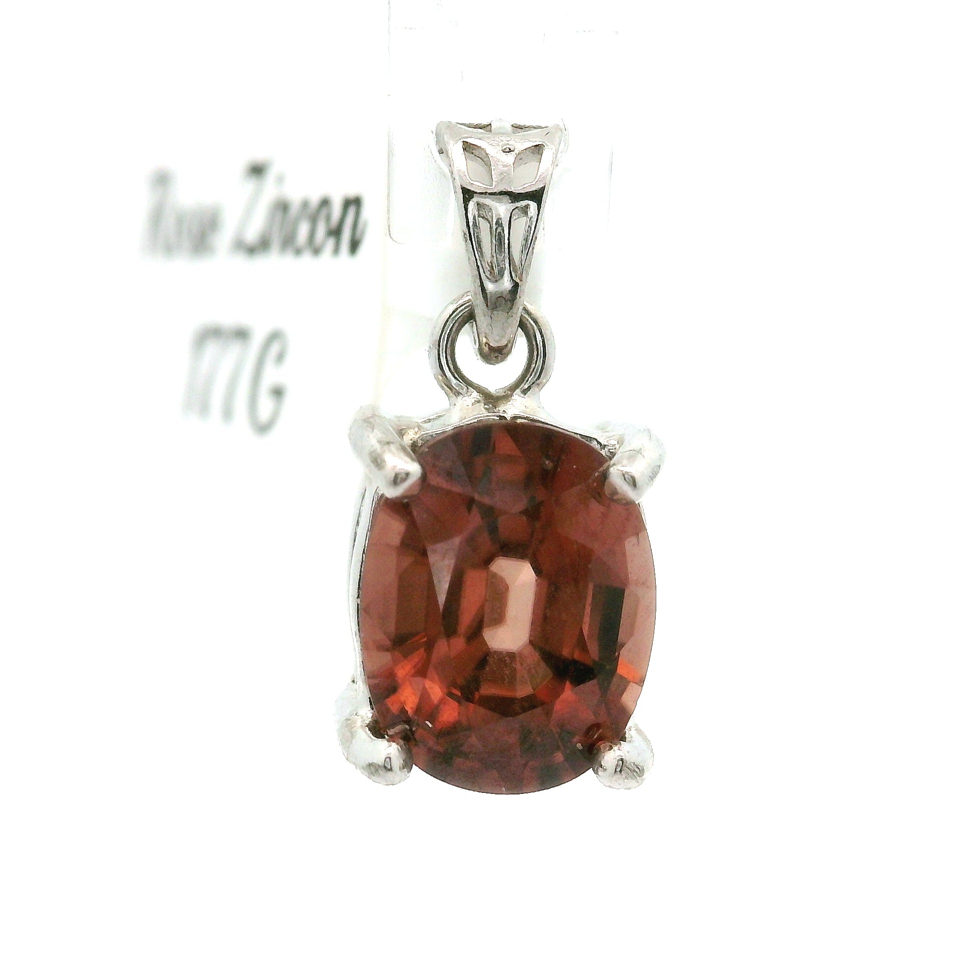 Rose Zircon Pendant .925 Silver for Transformation