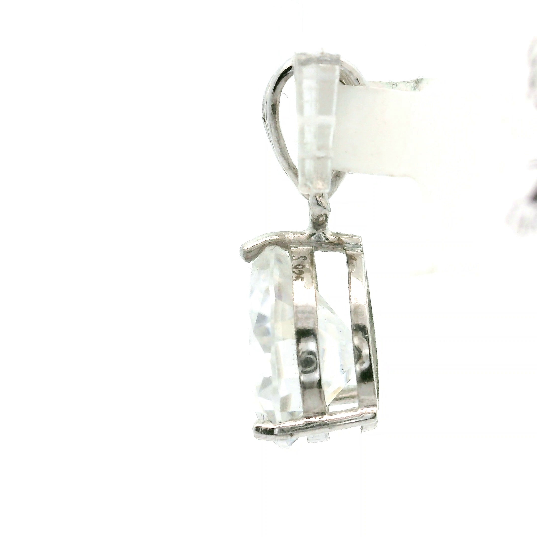 White Moissanite Pendant .925 Silver for Enlightenment, Inner Peace & Spiritual Transformation