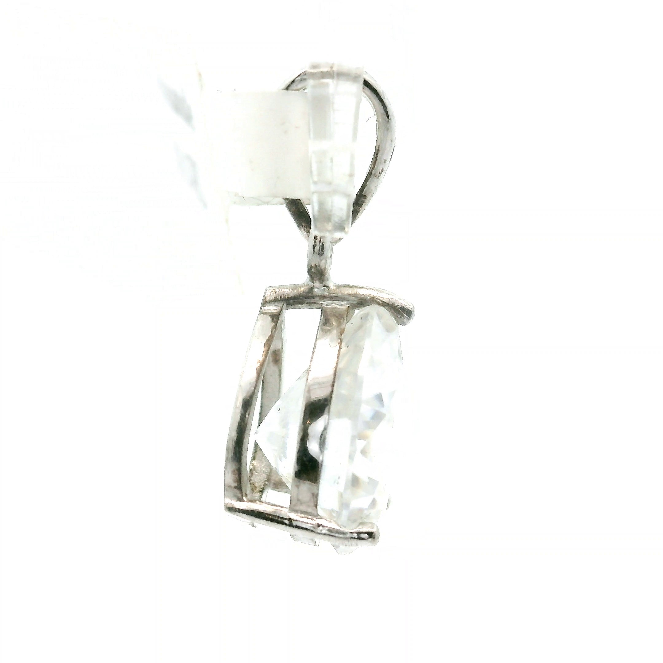 White Moissanite Pendant .925 Silver for Enlightenment, Inner Peace & Spiritual Transformation